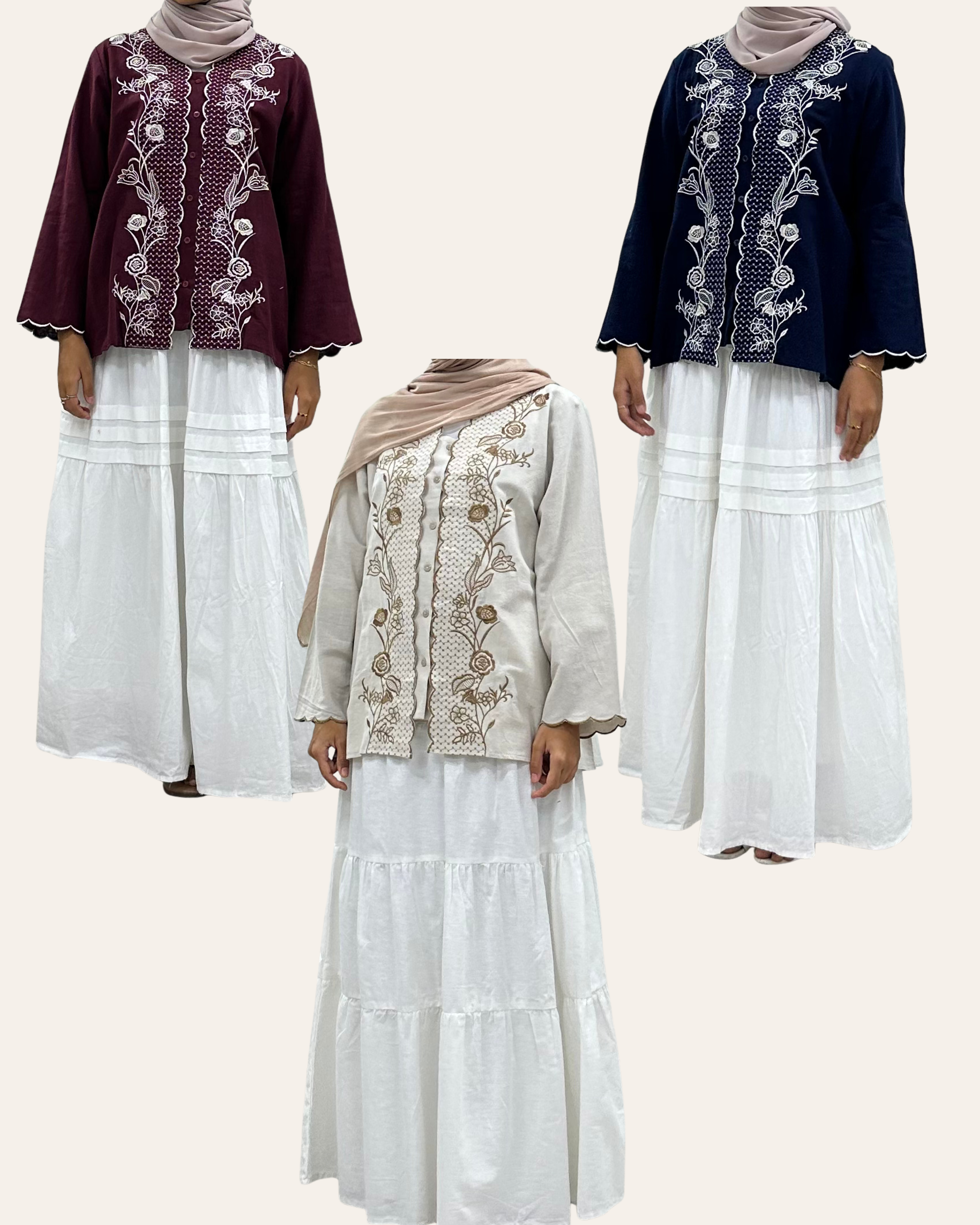 Floral Sulam Drift Top - Button