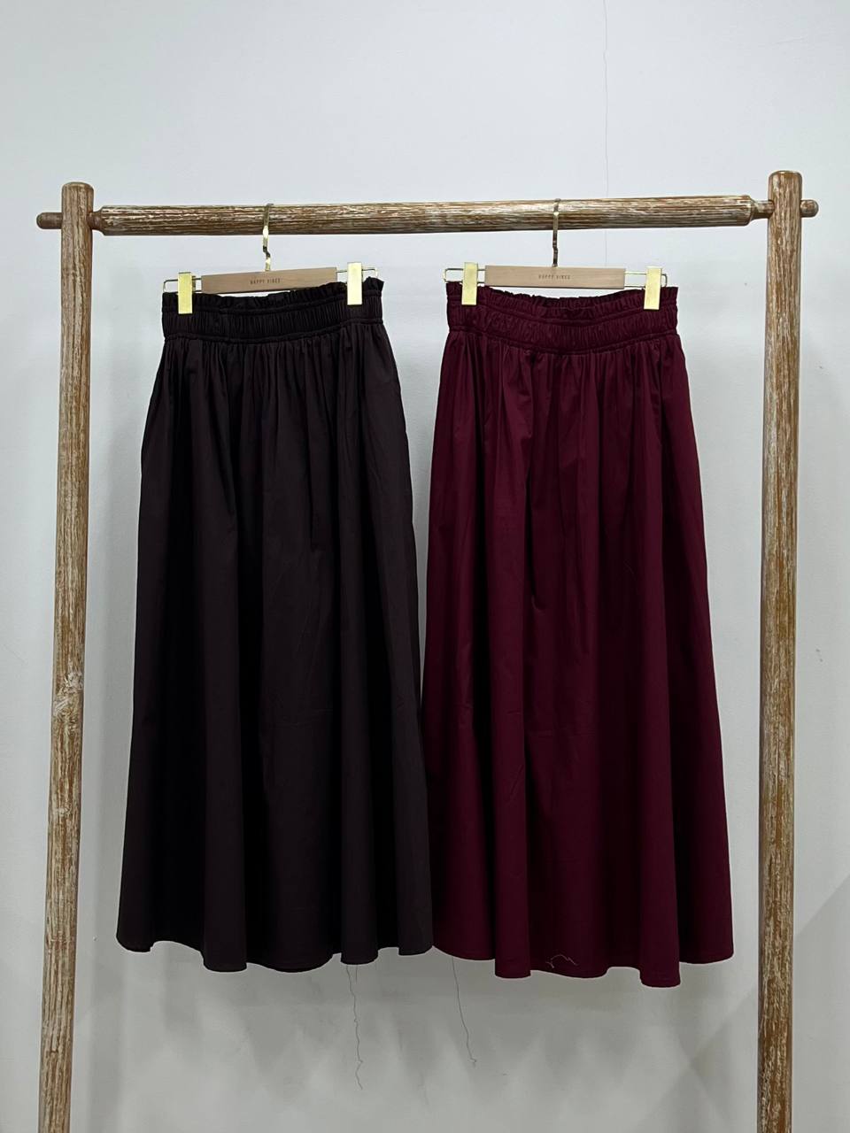 Smocked Waist Cotton Skirt