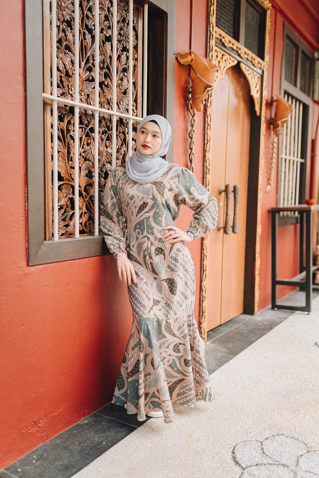 Mermaid Batik Dress - Muted