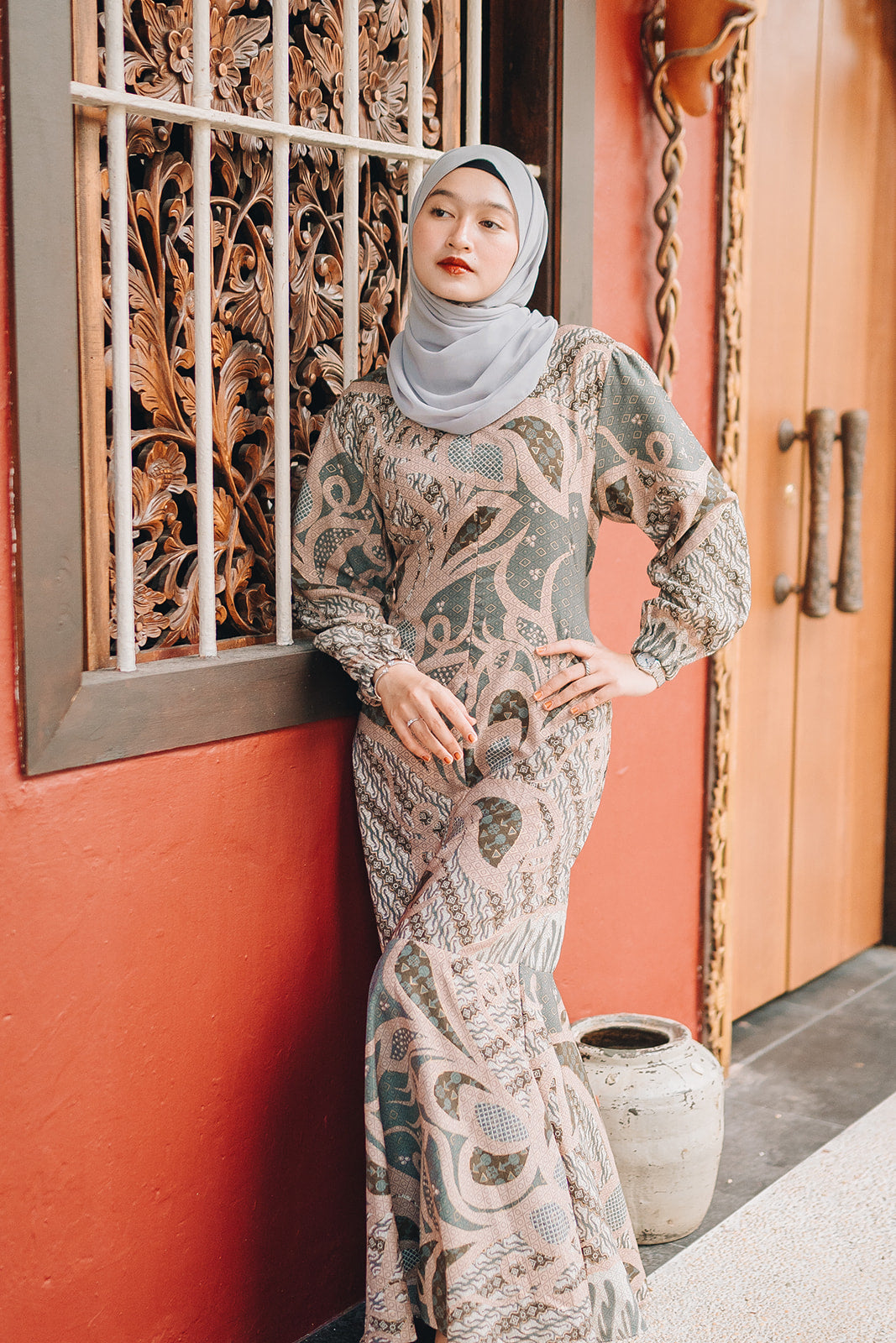 Mermaid Batik Dress - Muted