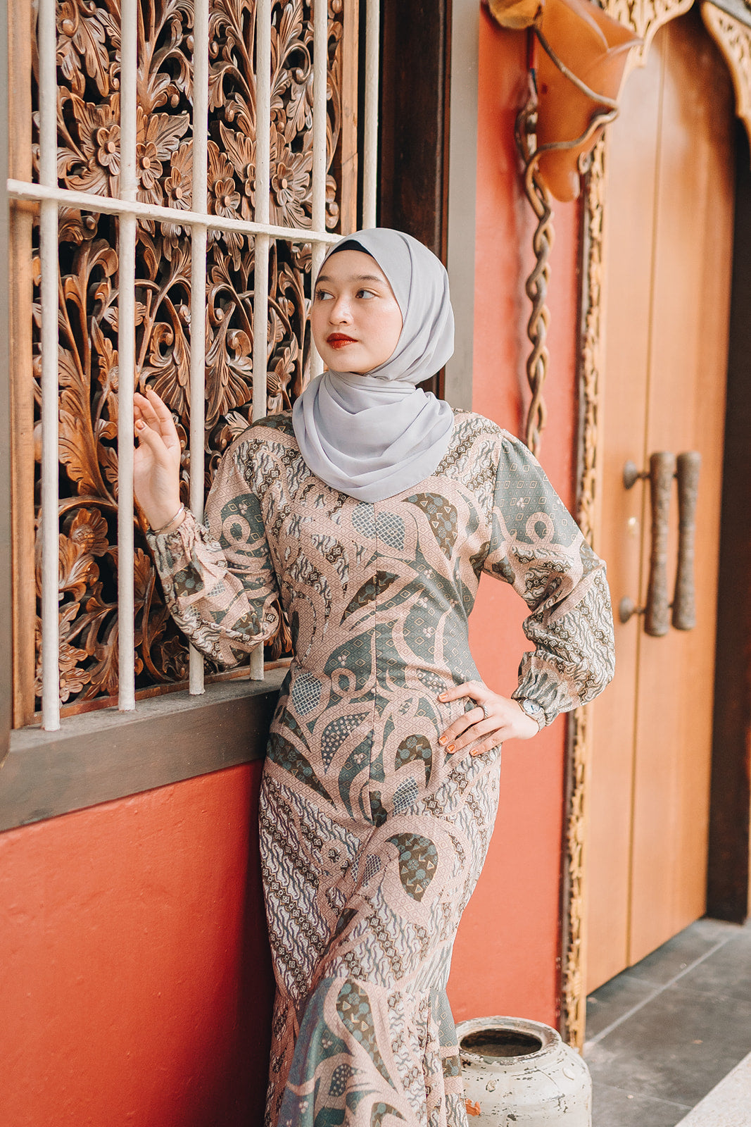 Mermaid Batik Dress - Muted