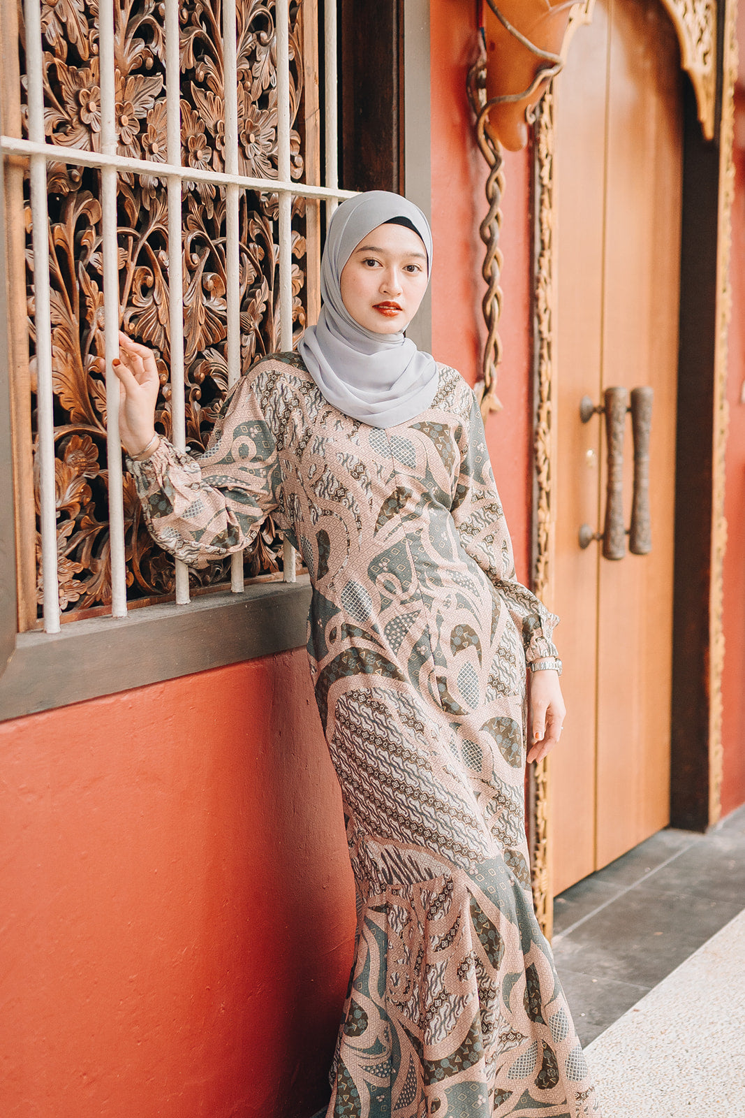 Mermaid Batik Dress - Muted