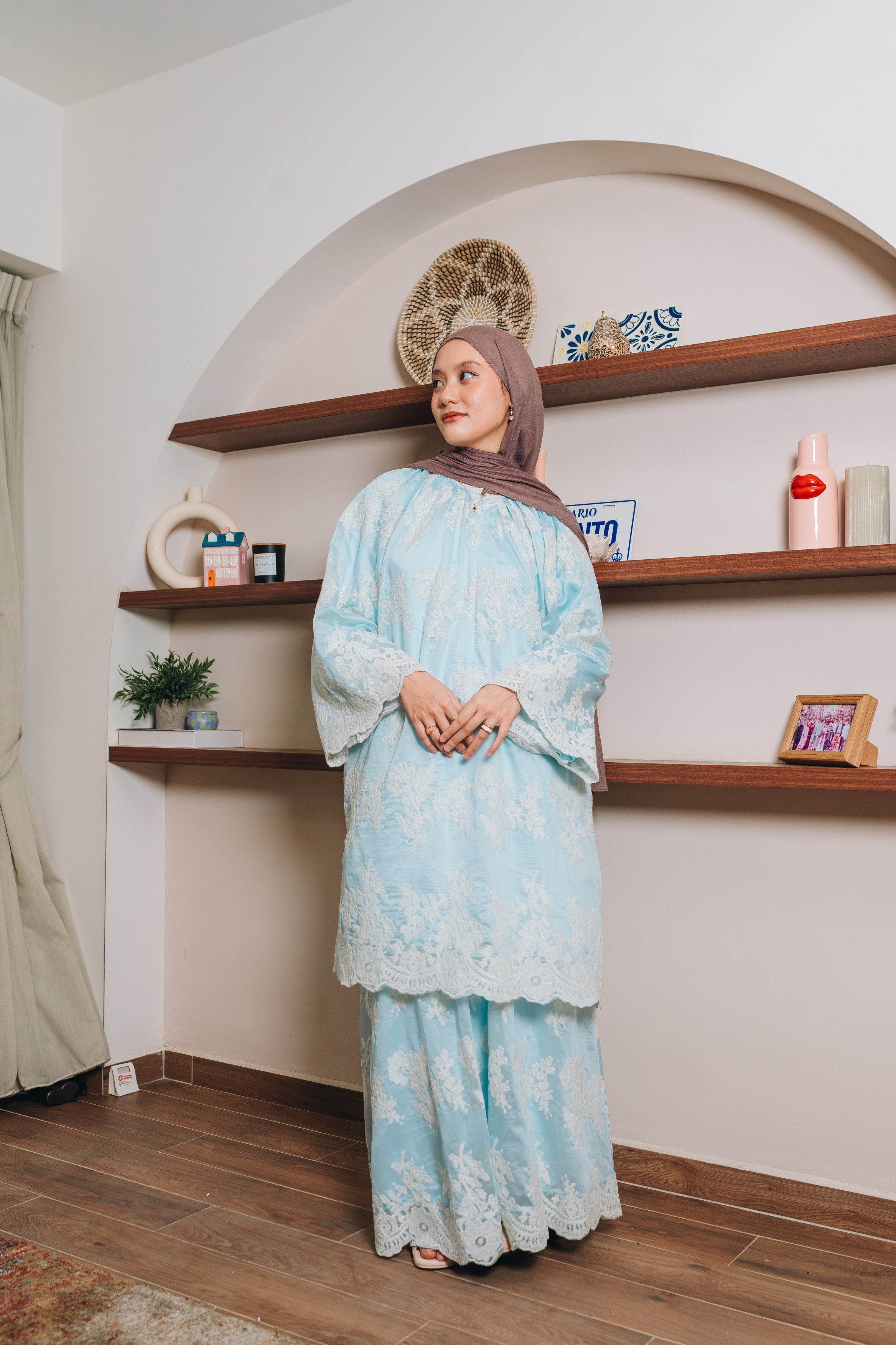 Qeena Organza Skirt Set HV Label