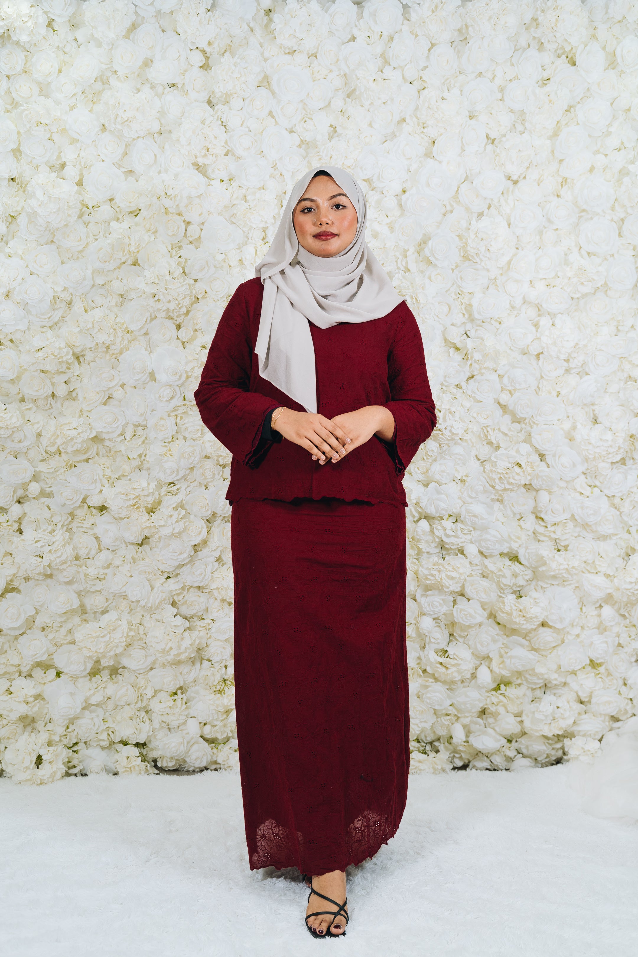 Bunga Eyelet Skirt Set