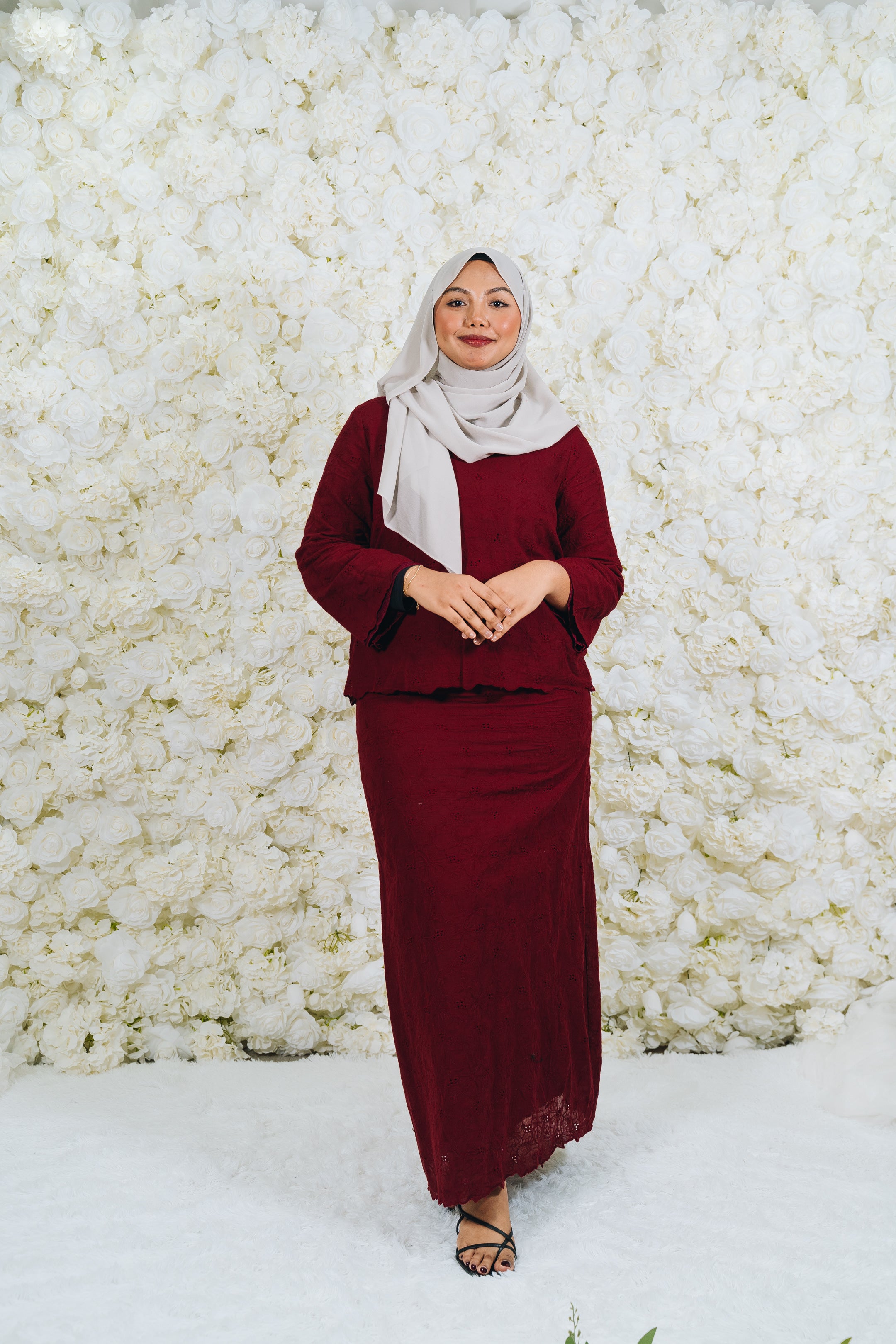 Bunga Eyelet Skirt Set