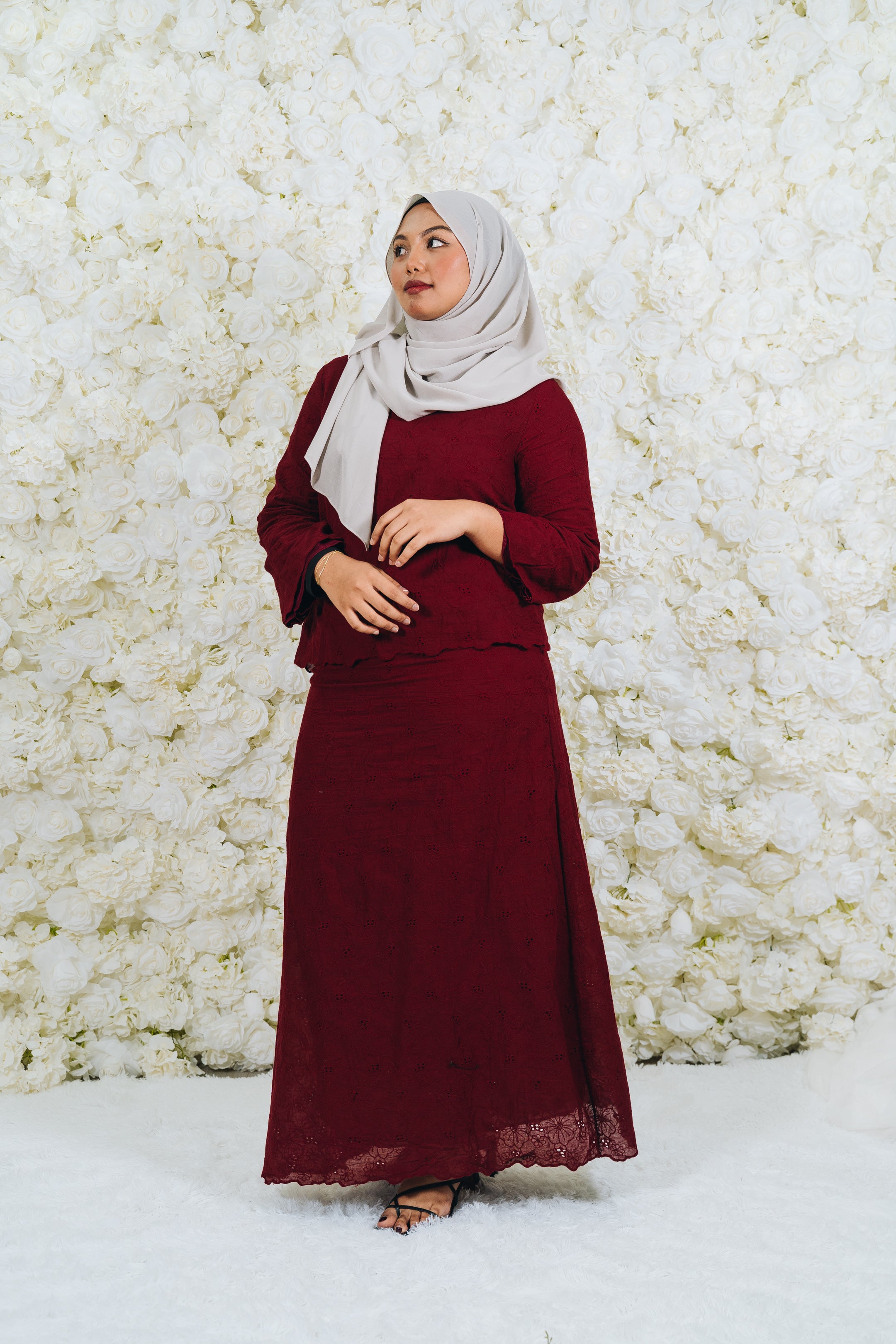 Bunga Eyelet Skirt Set