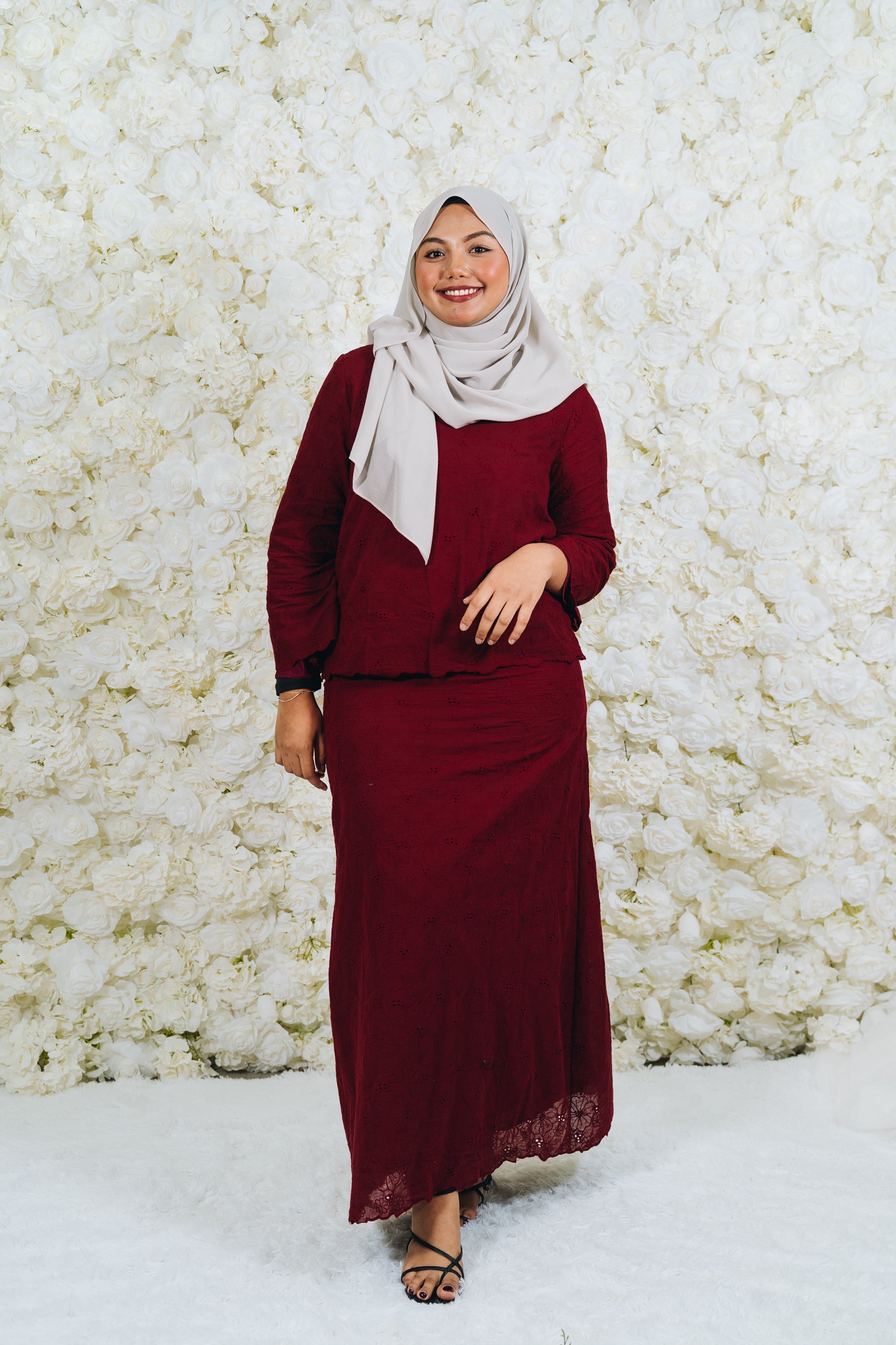 Bunga Eyelet Skirt Set