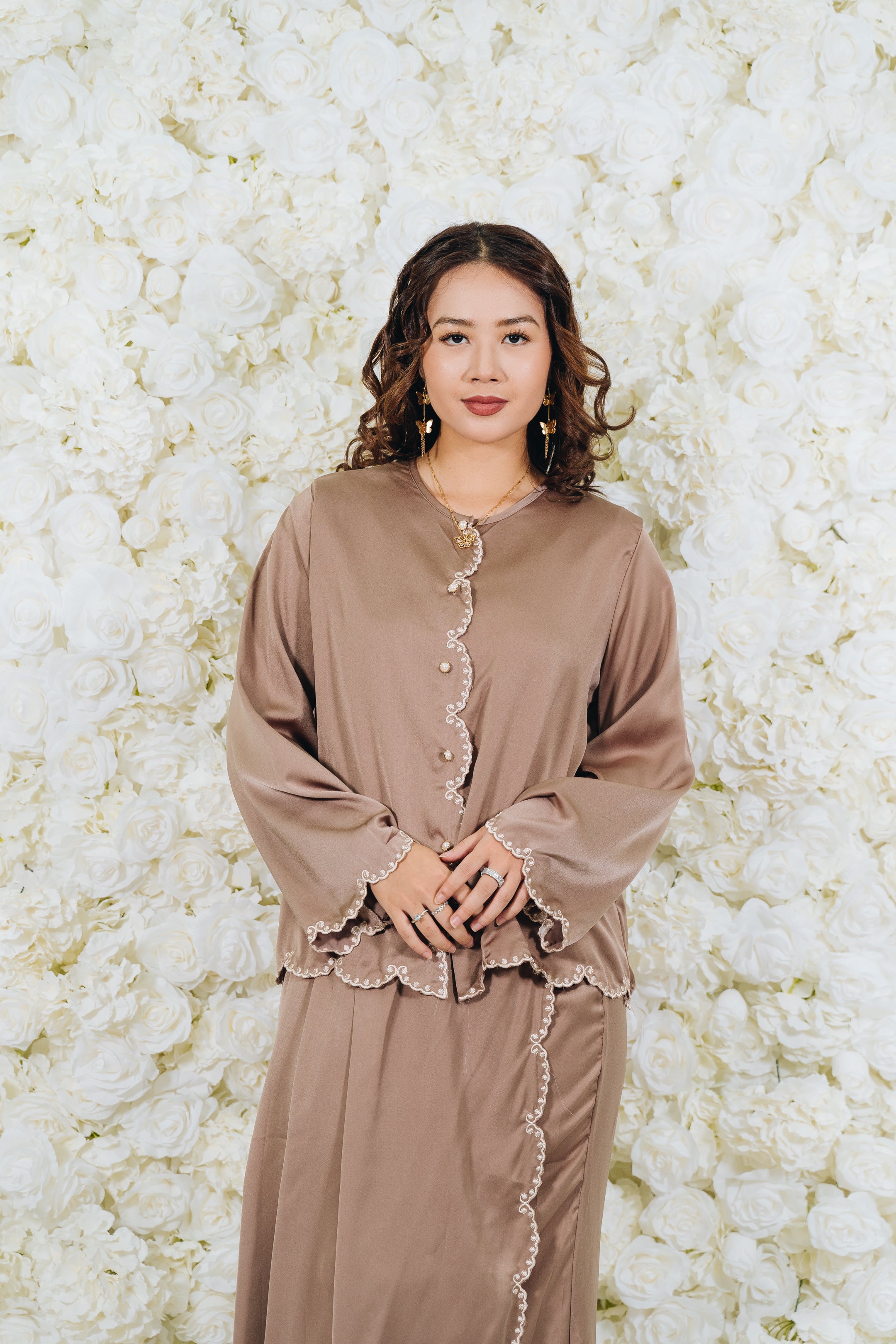 Mira Round Sulam Skirt Set