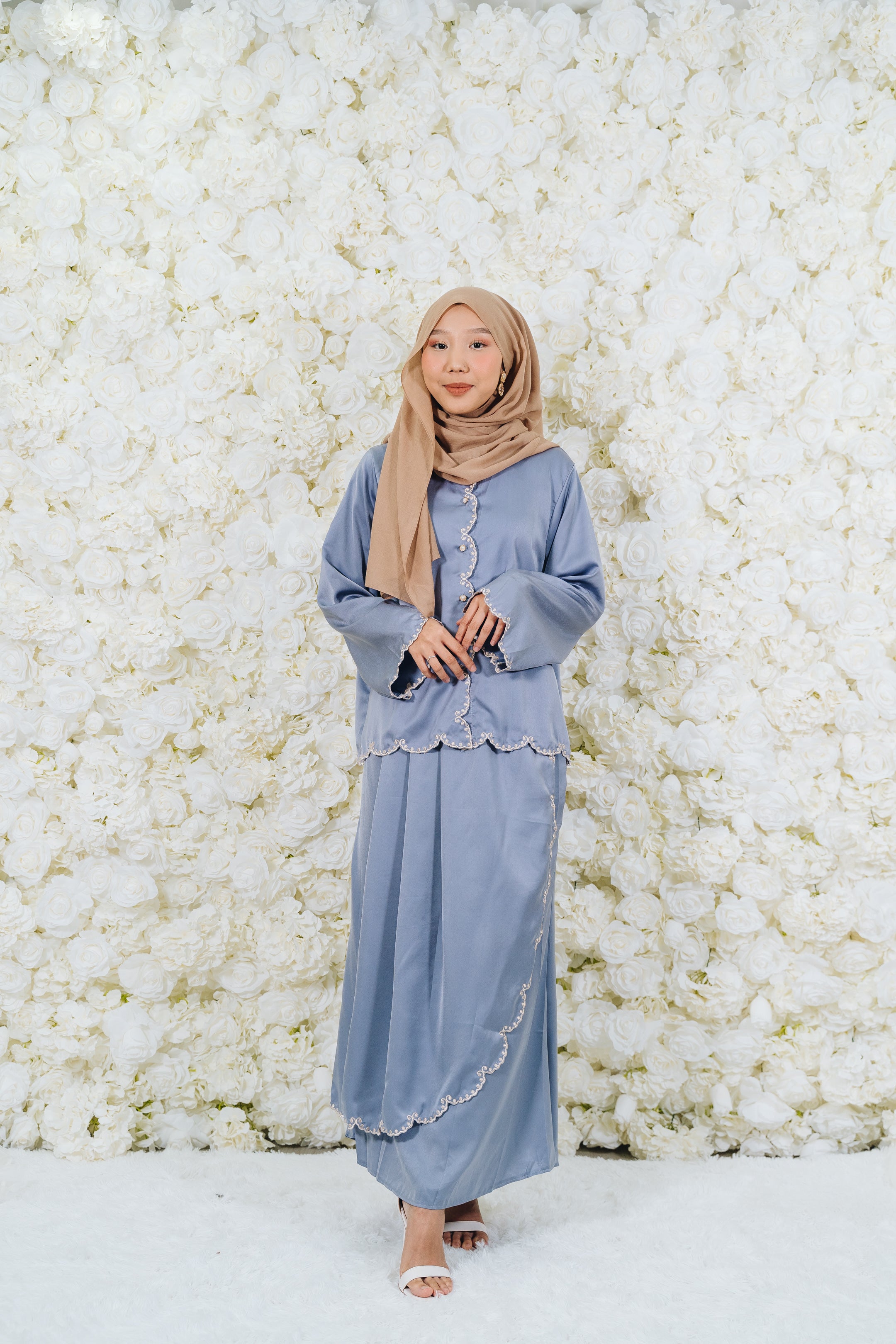 Mira Round Sulam Skirt Set