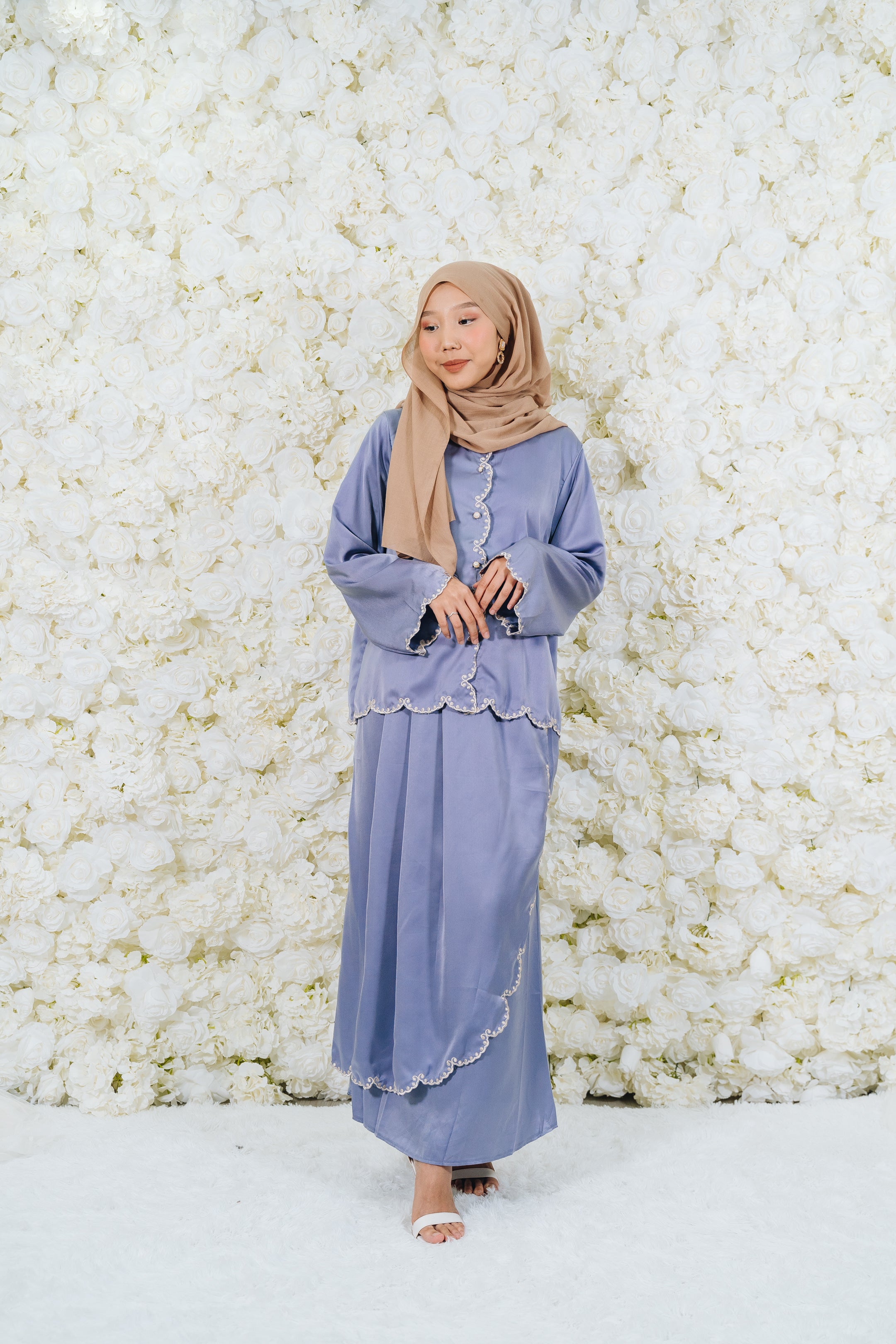 Mira Round Sulam Skirt Set