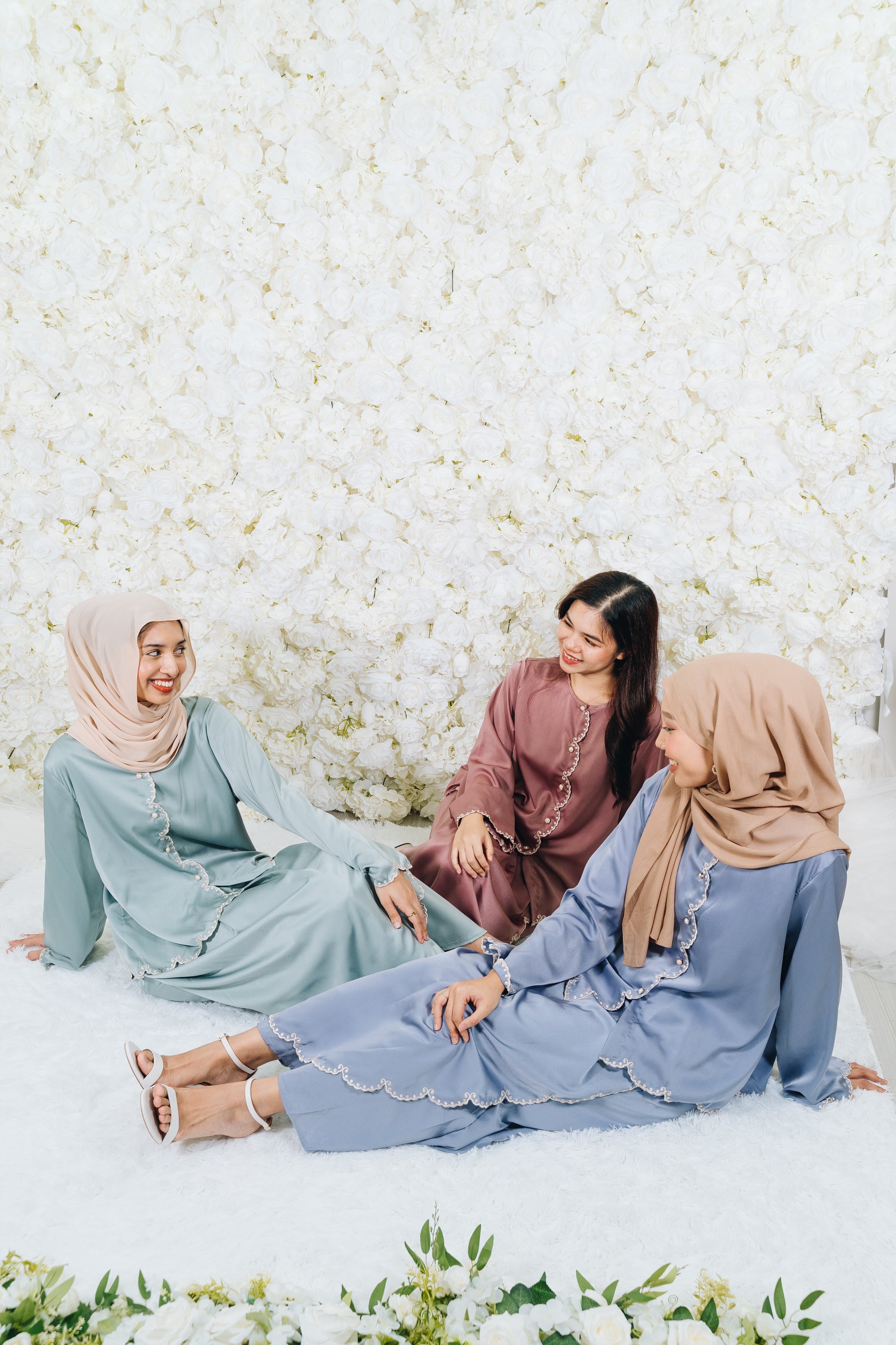 Mira Round Sulam Skirt Set