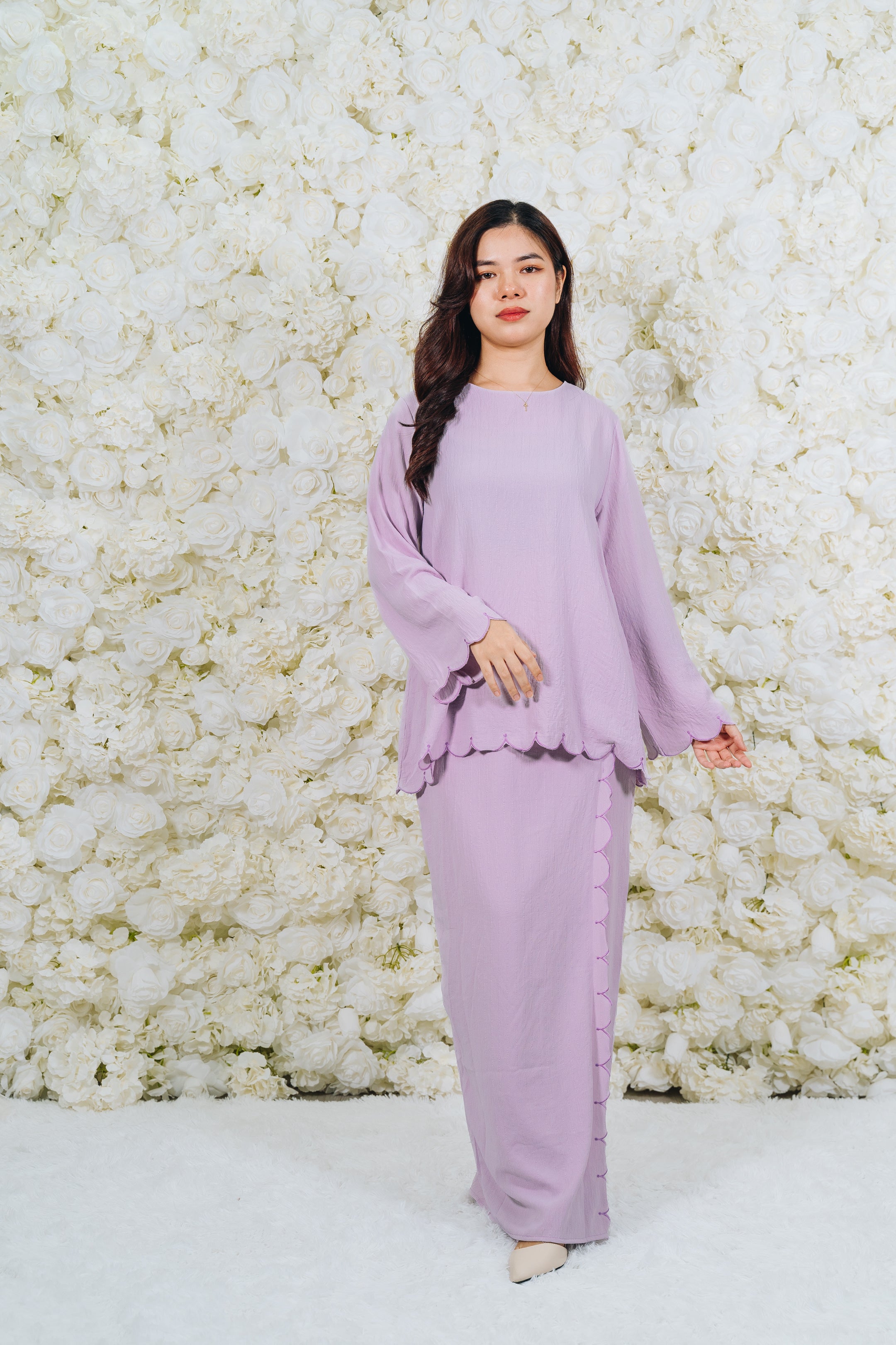 Ivory Sulam Kurung Set