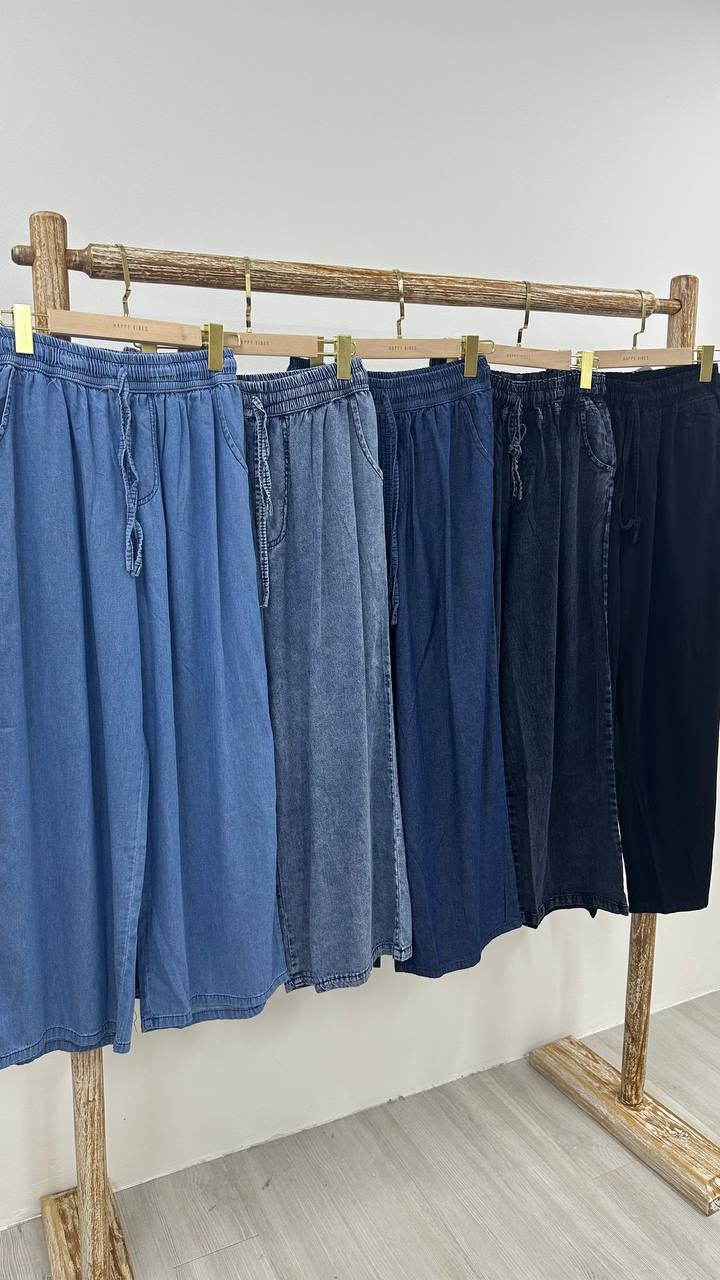 Denim Straight Pants Casual