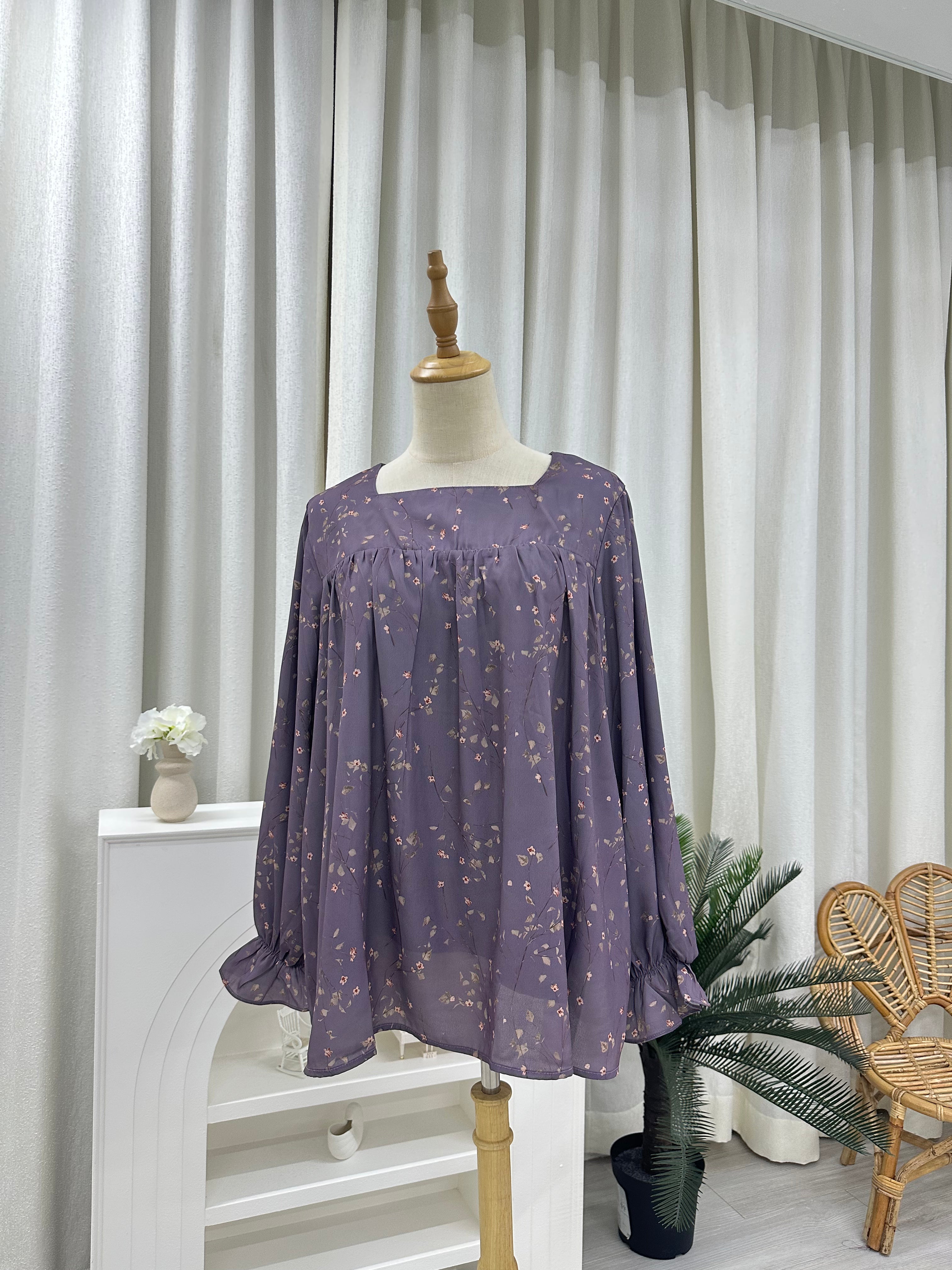 Farsi Printed Doll Chiffon Top