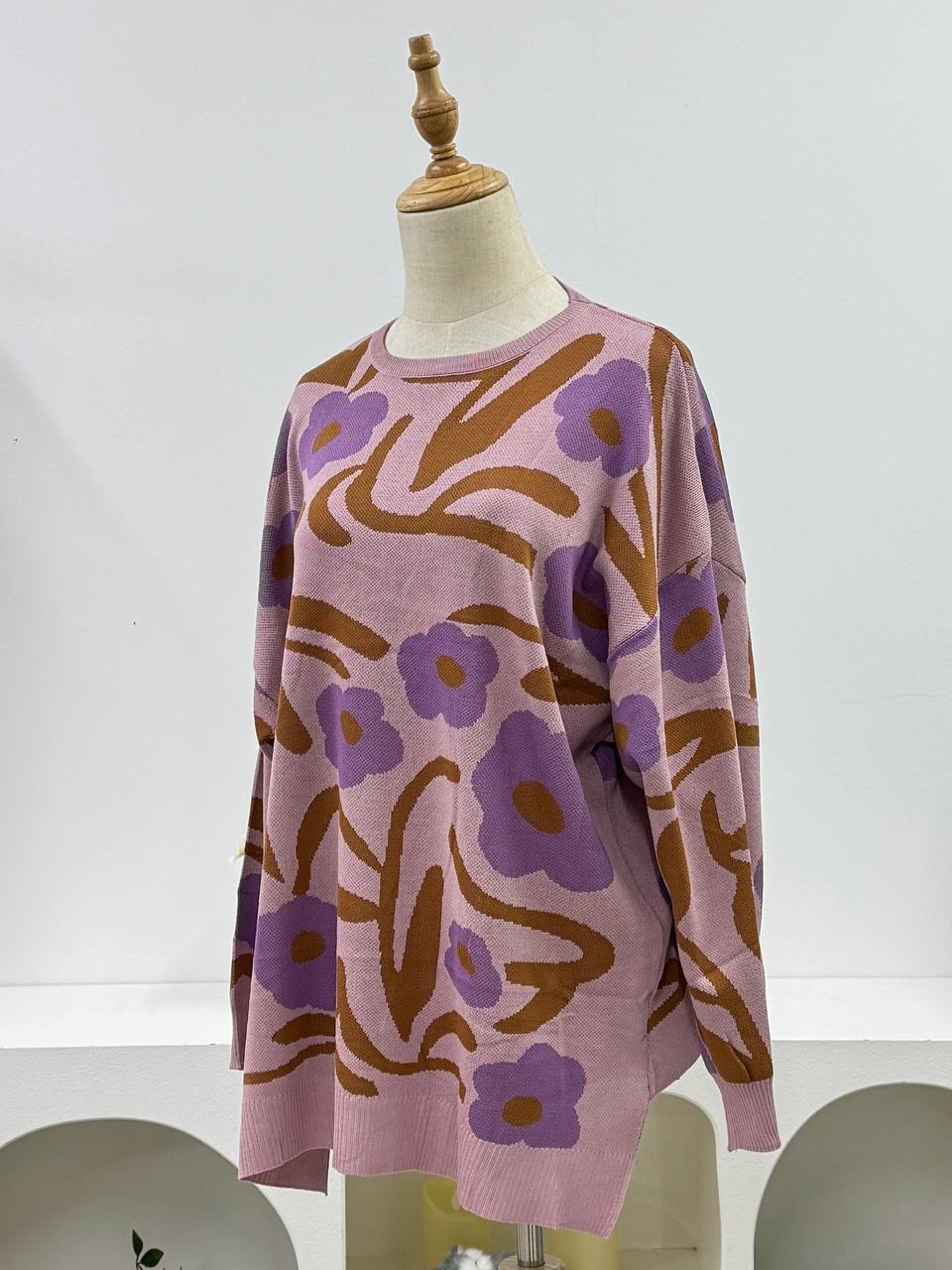 Abstract Sweater Oversized Sweater