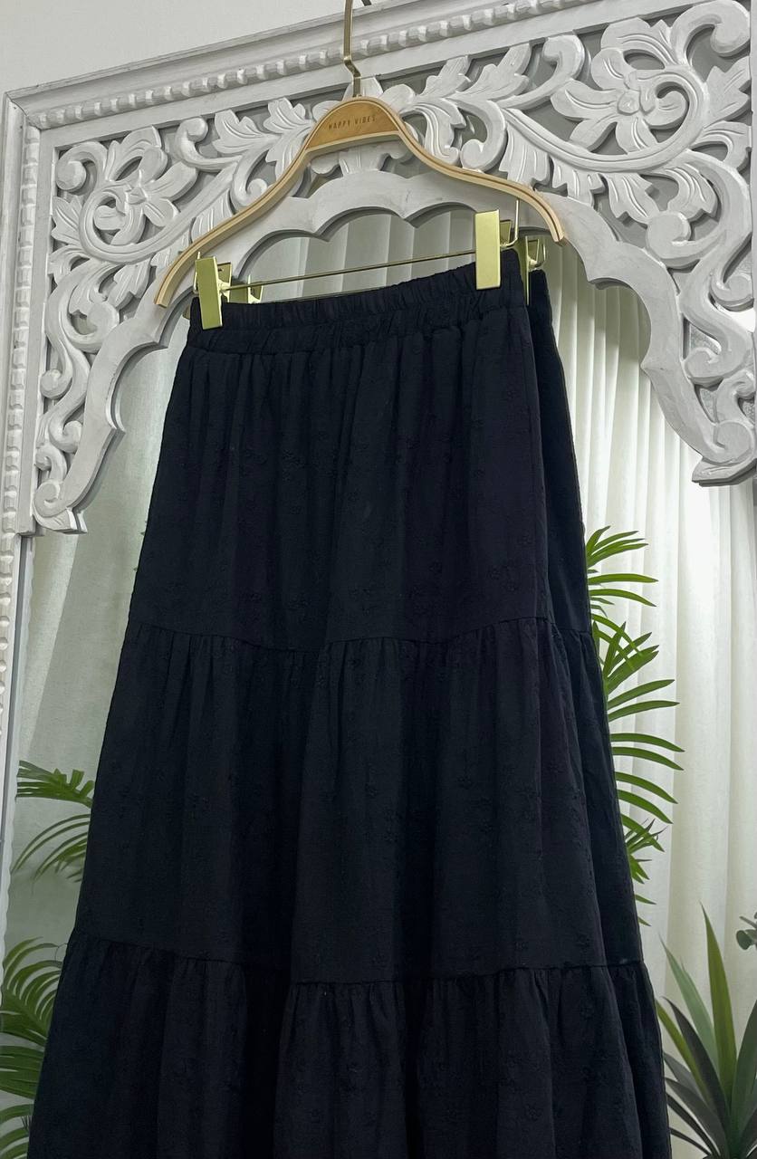 Ruffle Smocked Skirt - Small Pleat Detail