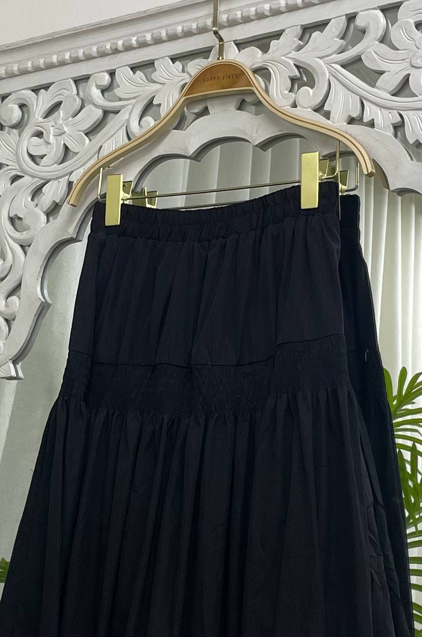 Ruffle Smocked Skirt - Small Pleat Detail