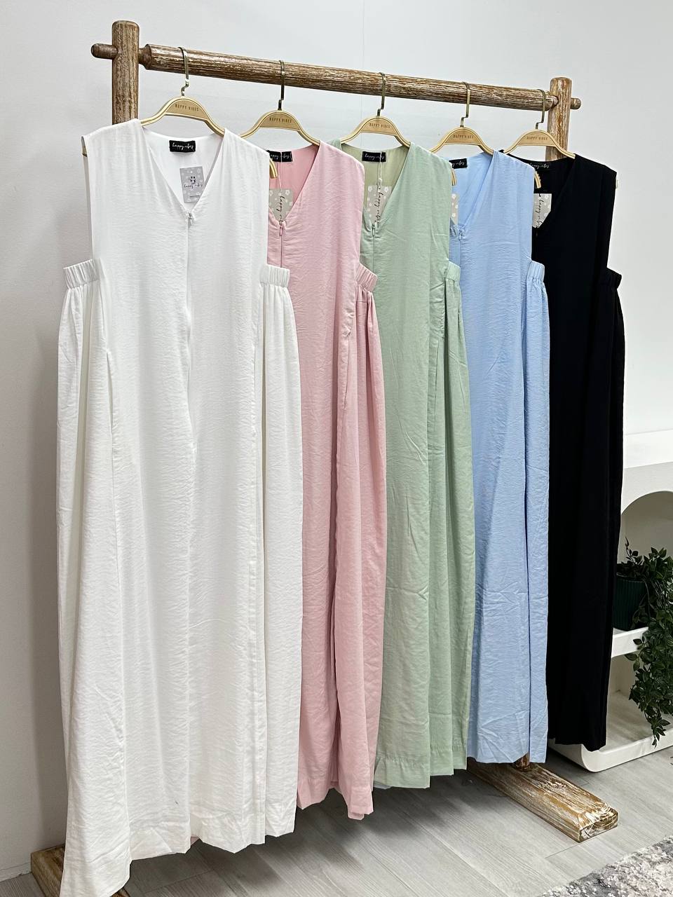 Cotton V-Neck Dress HV Label