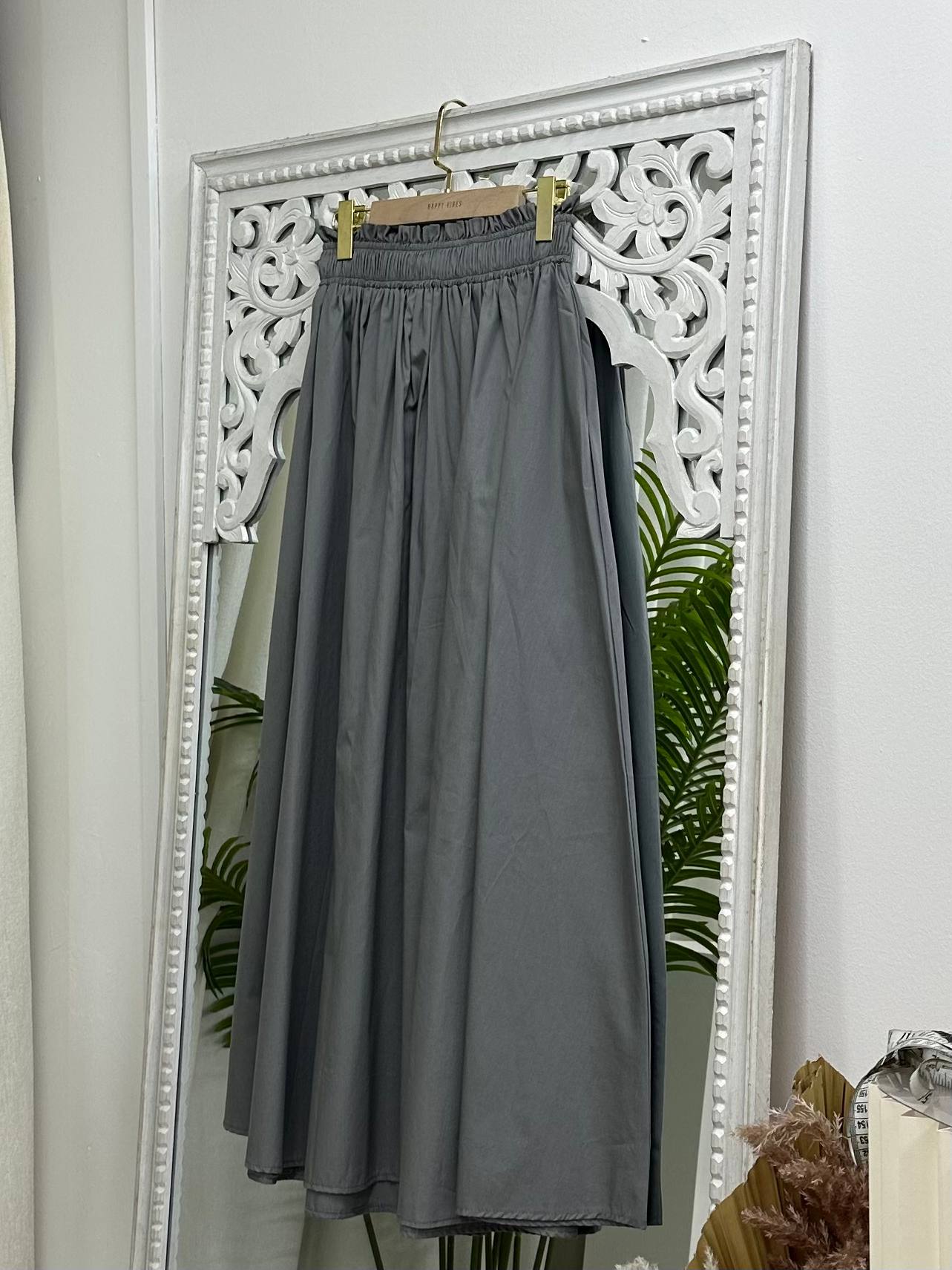 Smocked Waist Cotton Skirt