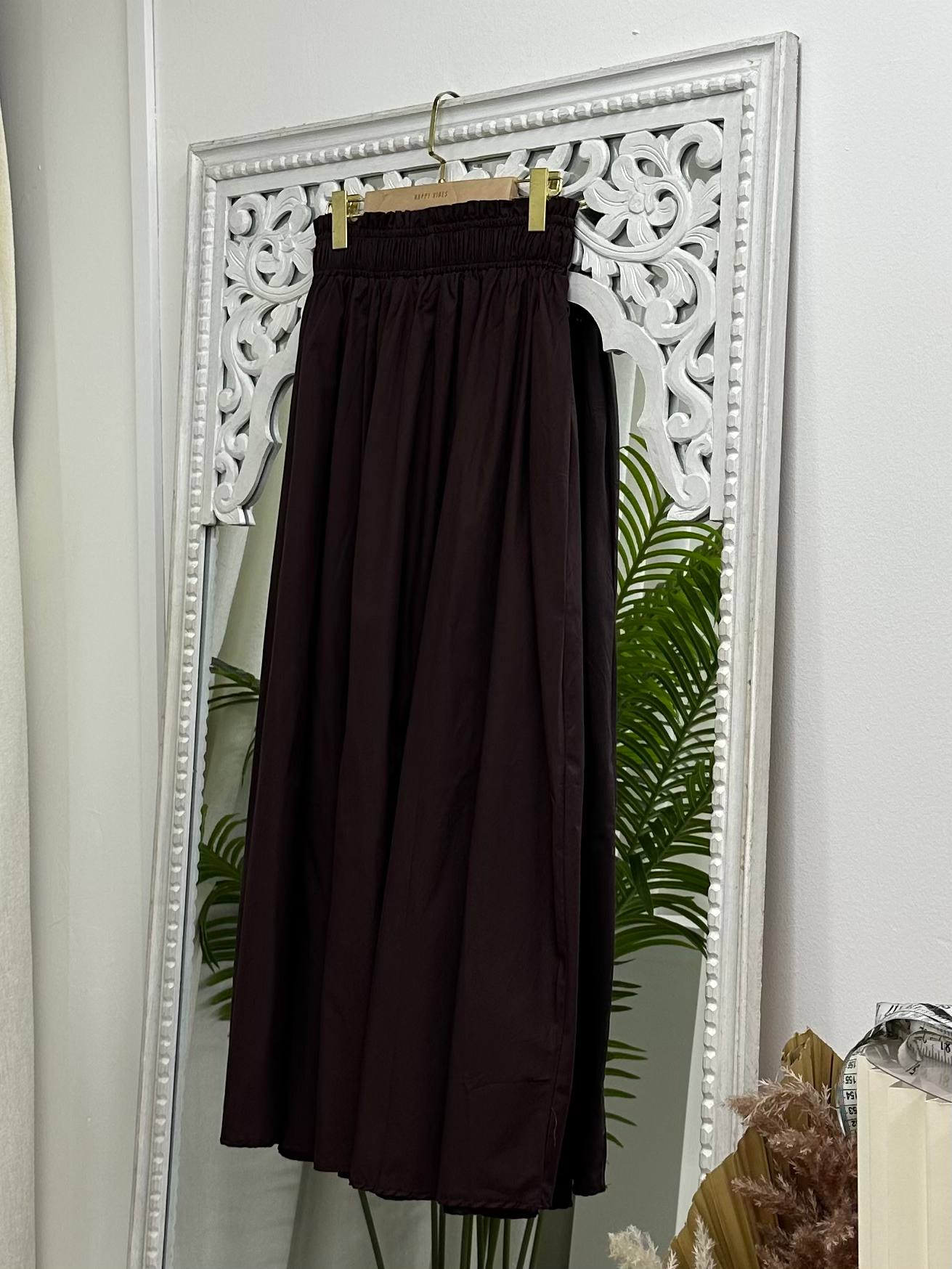 Smocked Waist Cotton Skirt