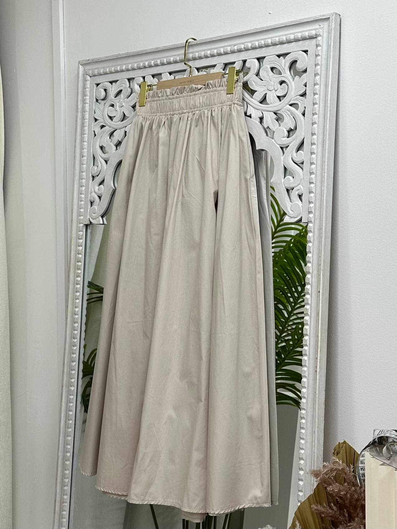 Smocked Waist Cotton Skirt