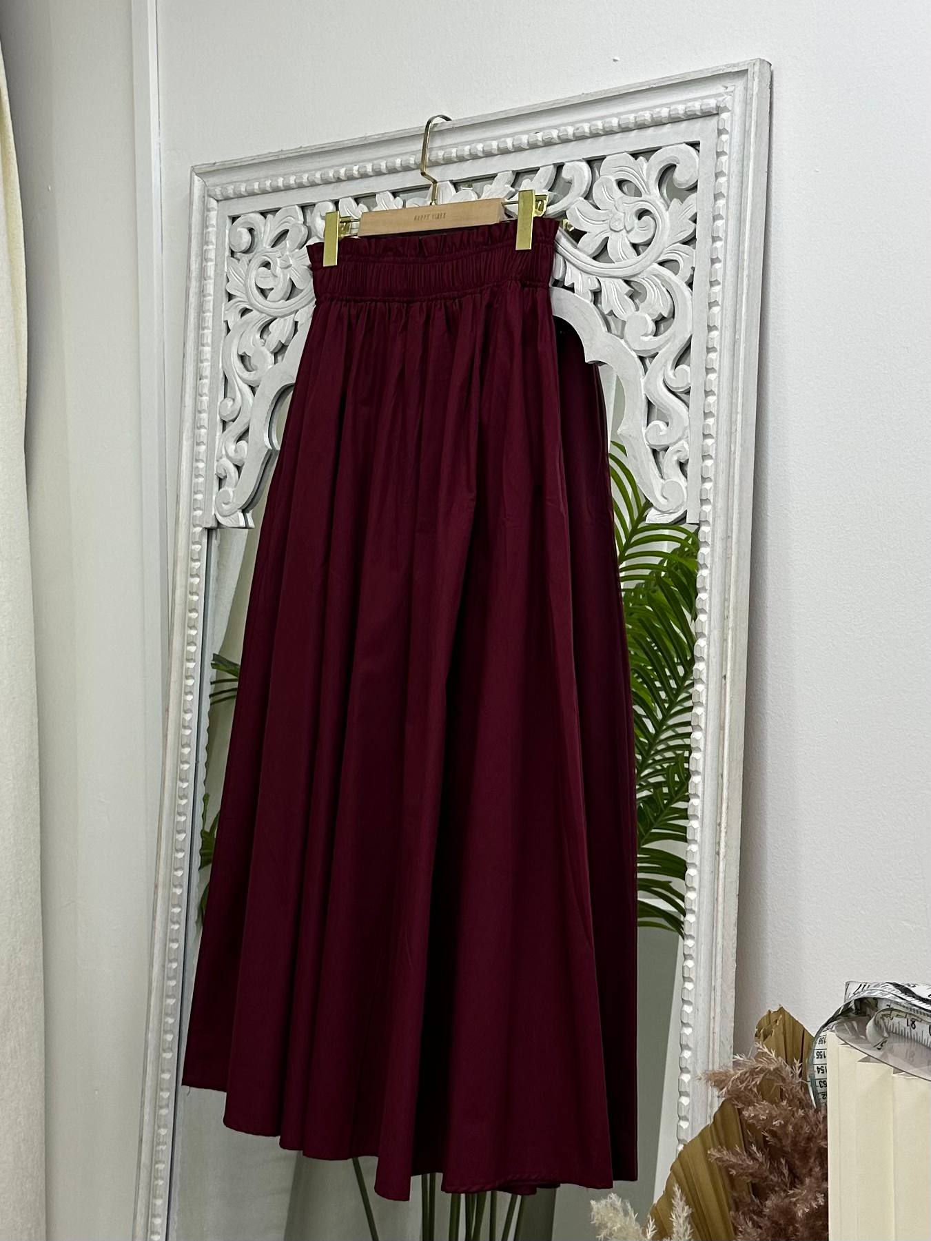 Smocked Waist Cotton Skirt