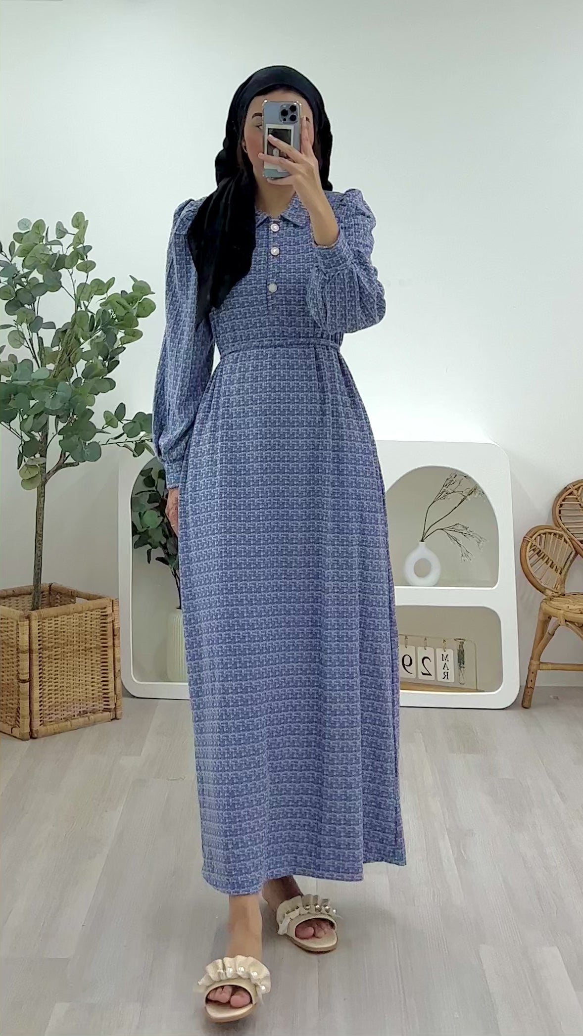 Tweed Floor-Length Dress