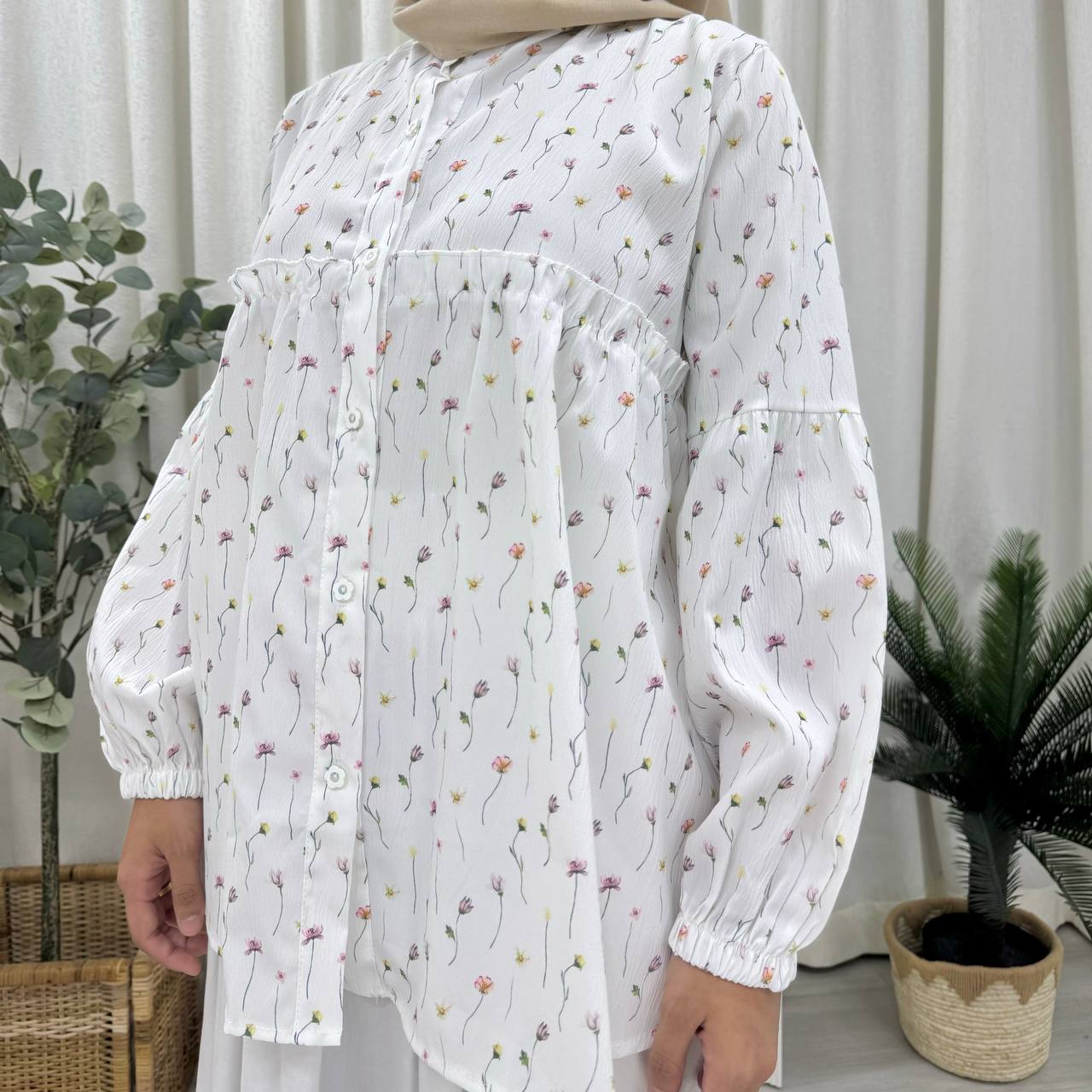 Tiered Floral Blouse