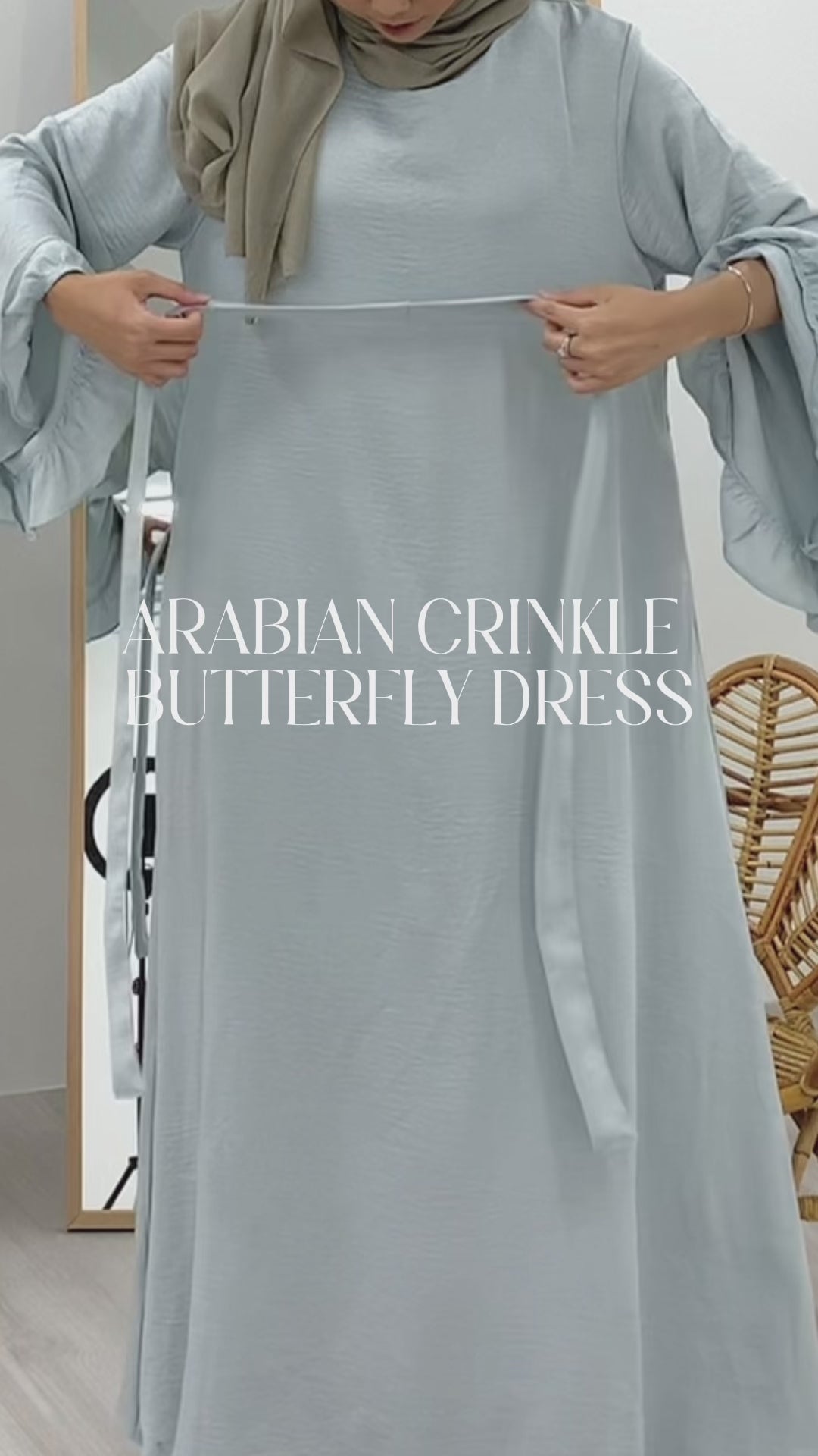 Arabian Crinkle Butterfly Dress