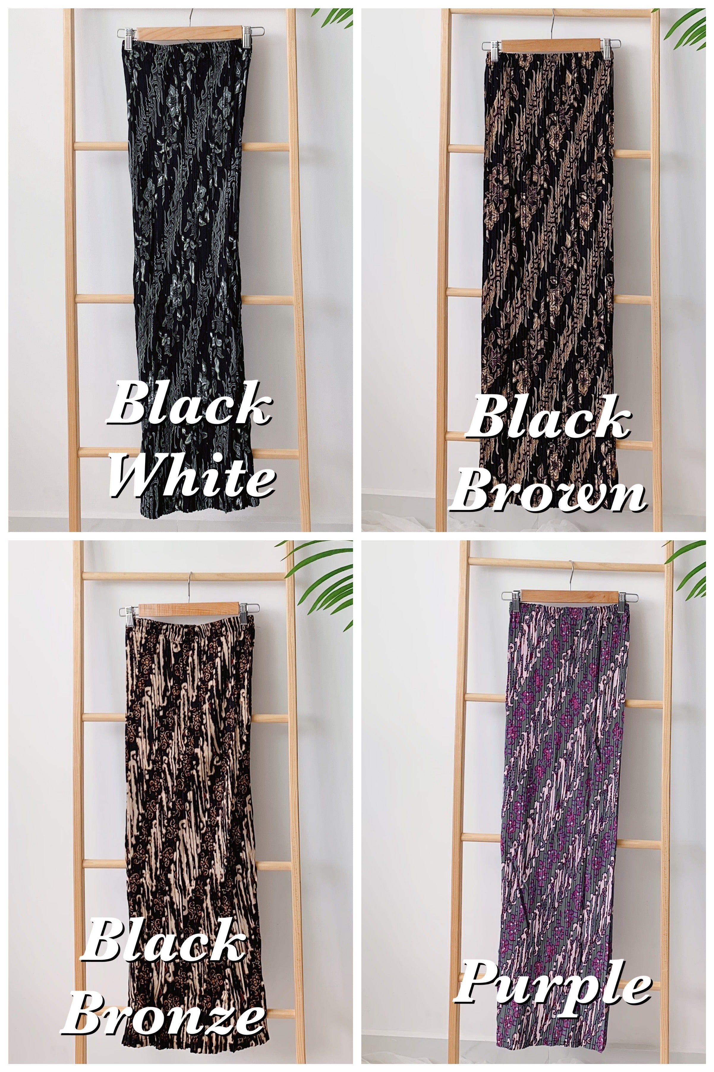 Batik Pleated Skirt - Dual Mono