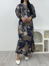 Load image into Gallery viewer, Batik Square Neck Ruffle Dress - Haliasa
