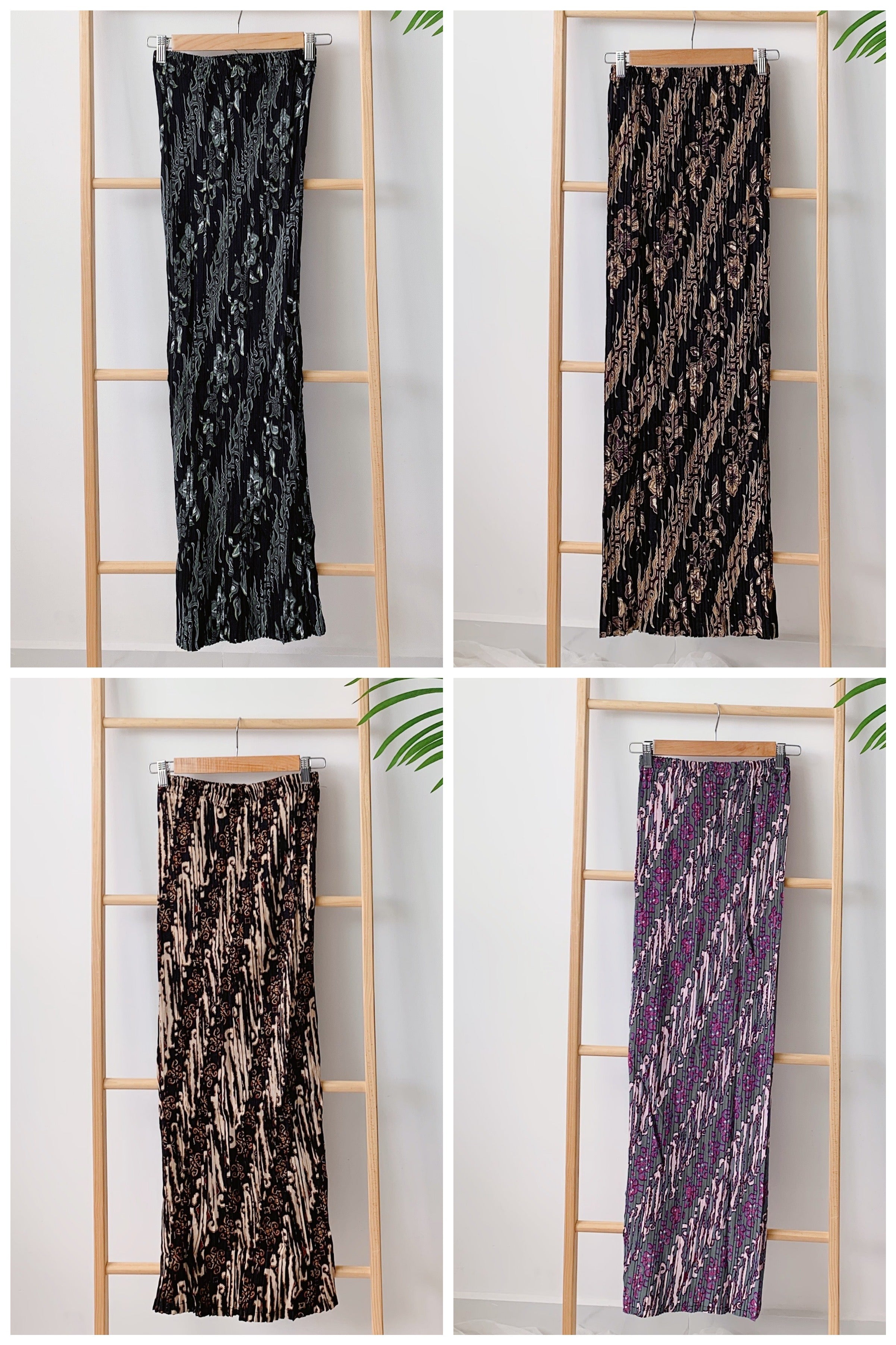 Batik Pleated Skirt - Dual Mono