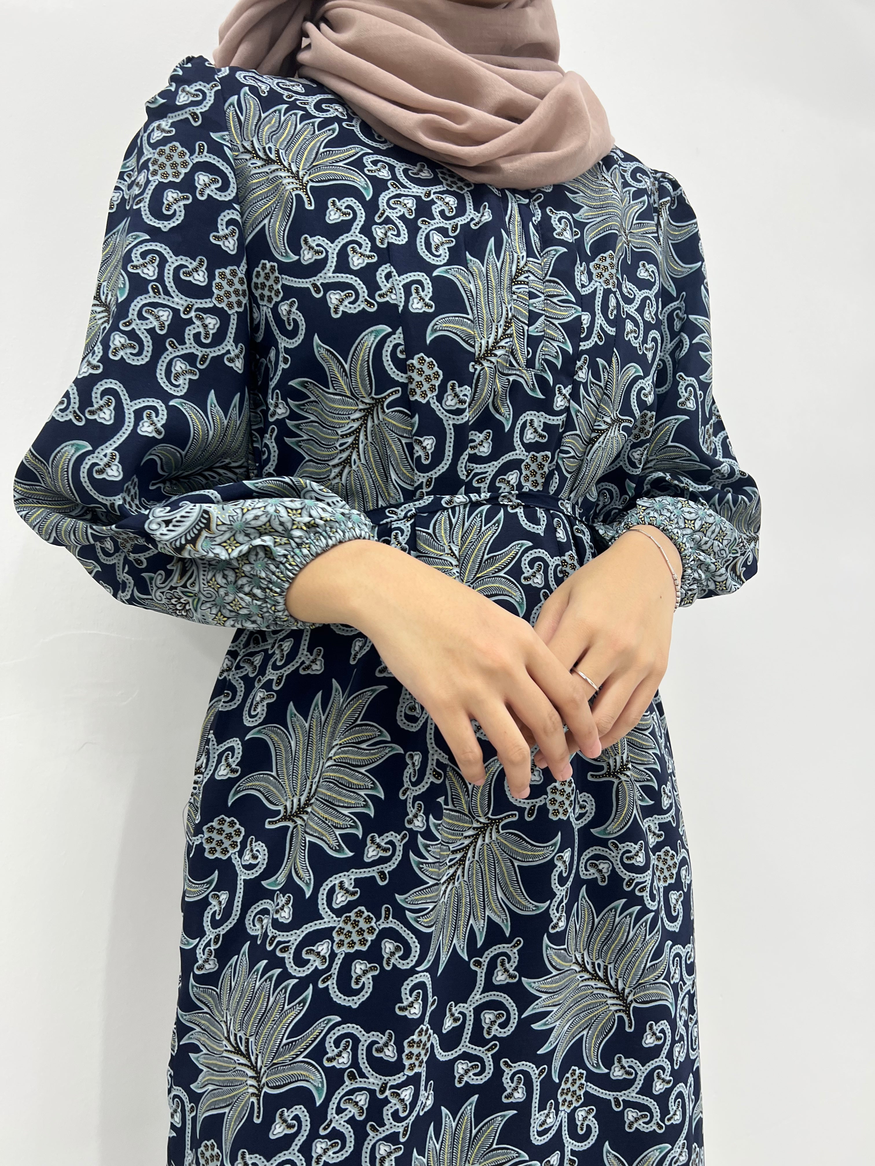 Mermaid Batik Dress - Classic Mono