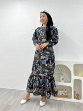 Load image into Gallery viewer, Batik Square Neck Ruffle Dress - Jaila