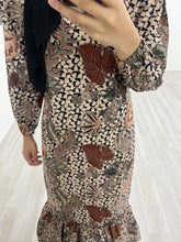 Load image into Gallery viewer, Batik Square Neck Ruffle Dress - DesertLeaves