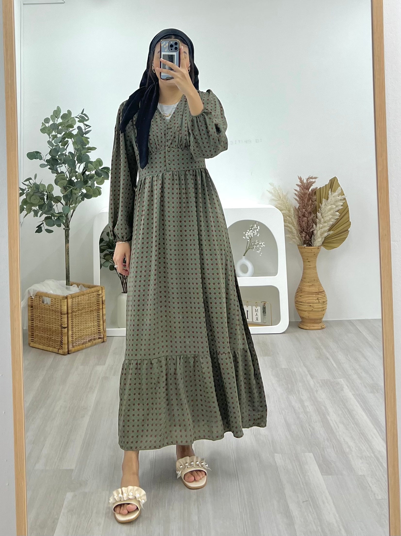 Milkmaid Checkered Maxi Dress MCMD