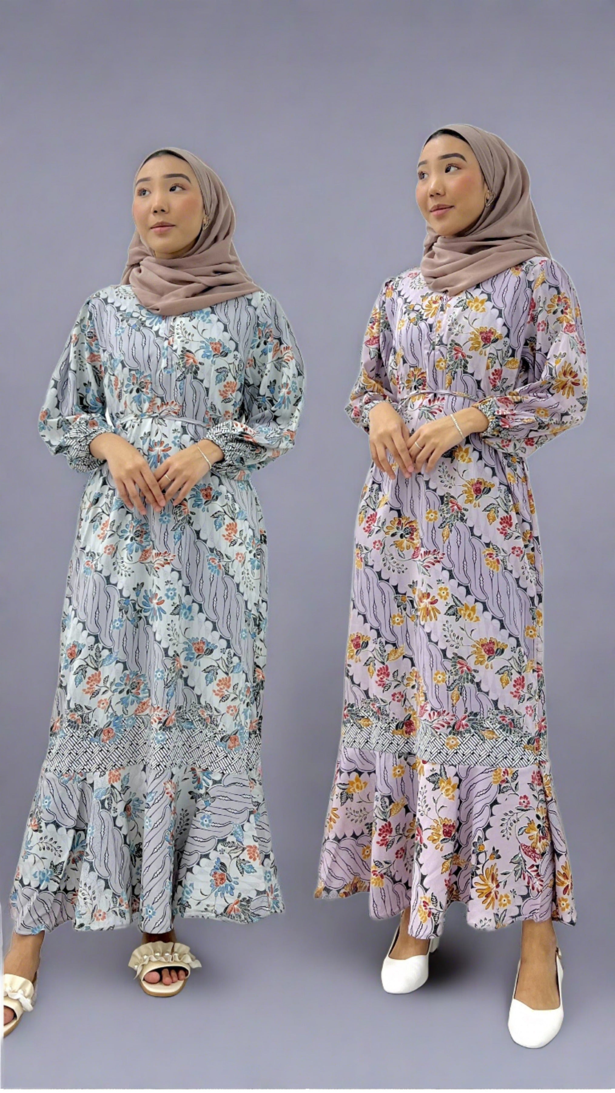 Mermaid Batik Dress - Pastel