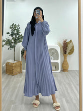 Load image into Gallery viewer, Pleated Lace Collar Maxi Dress PLMD