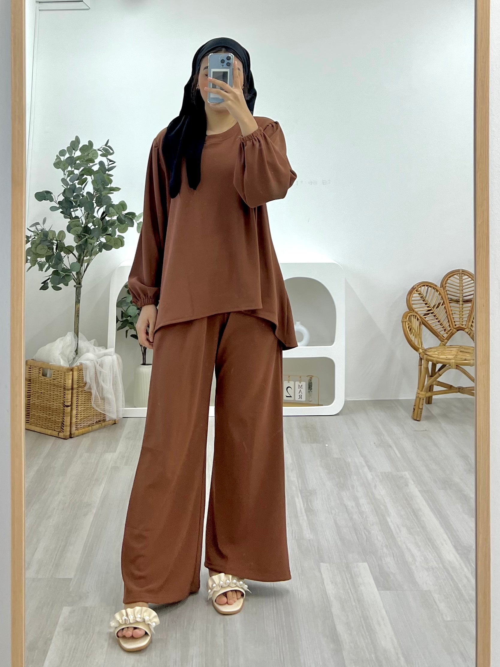 Lounge Plain Pants Set