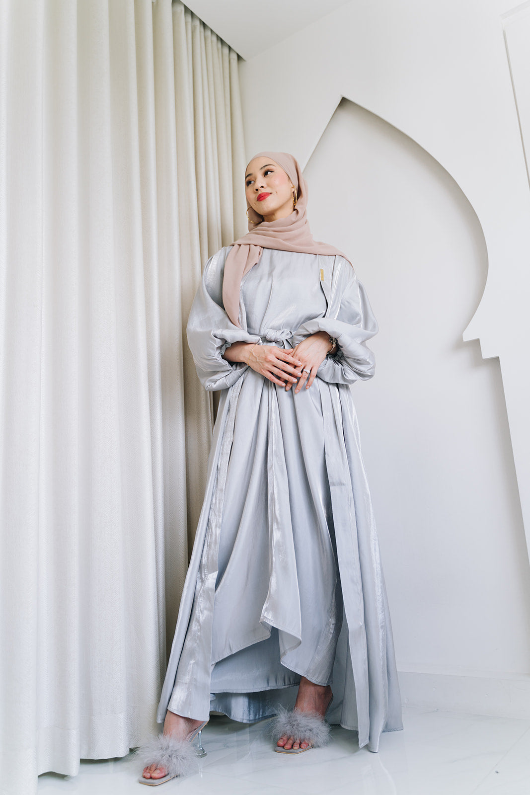 Fairy Abaya Diamond Grey