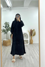 Load image into Gallery viewer, Pleated Lace Collar Maxi Dress PLMD
