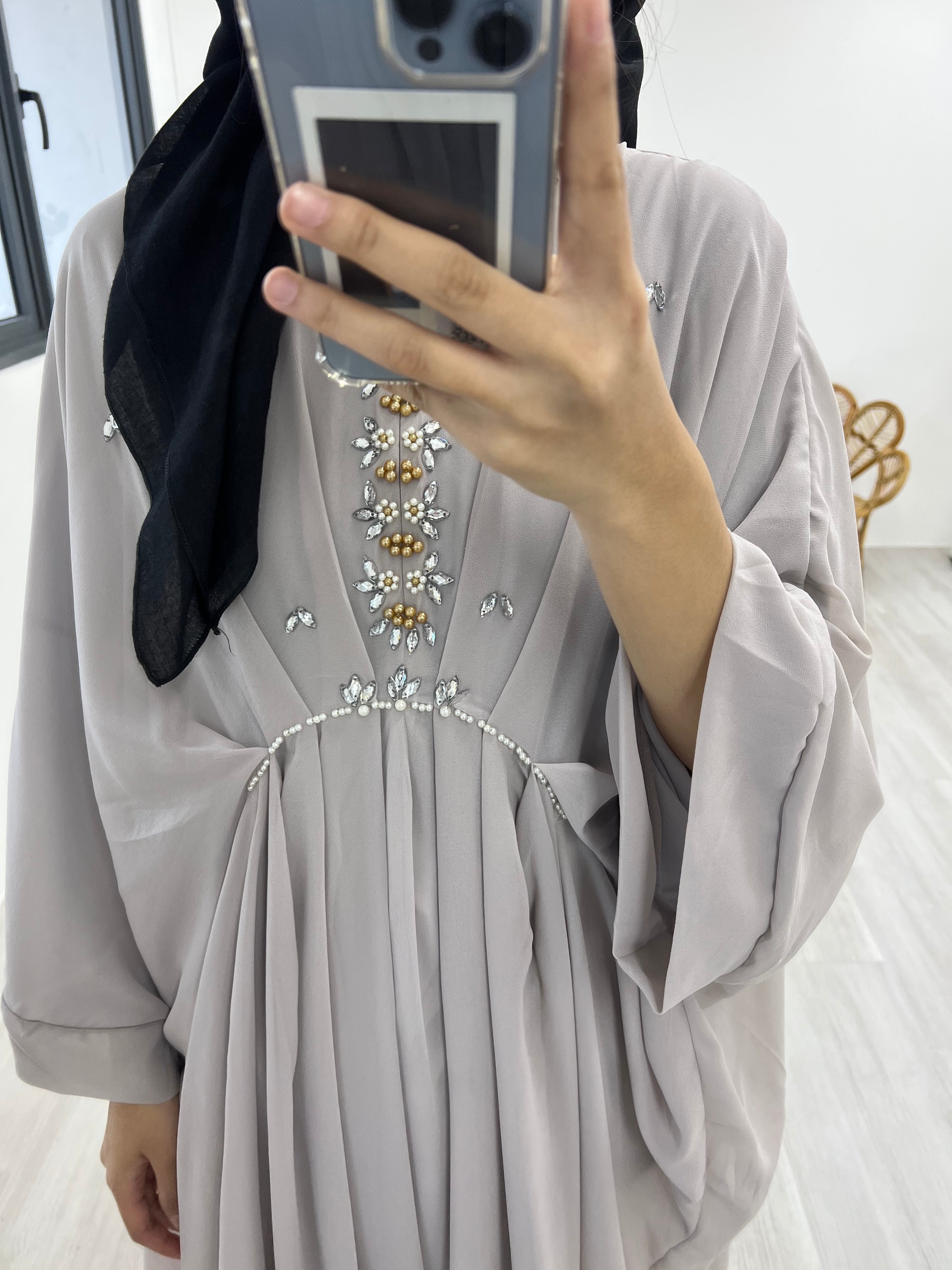 Beaded Kaftan Dress