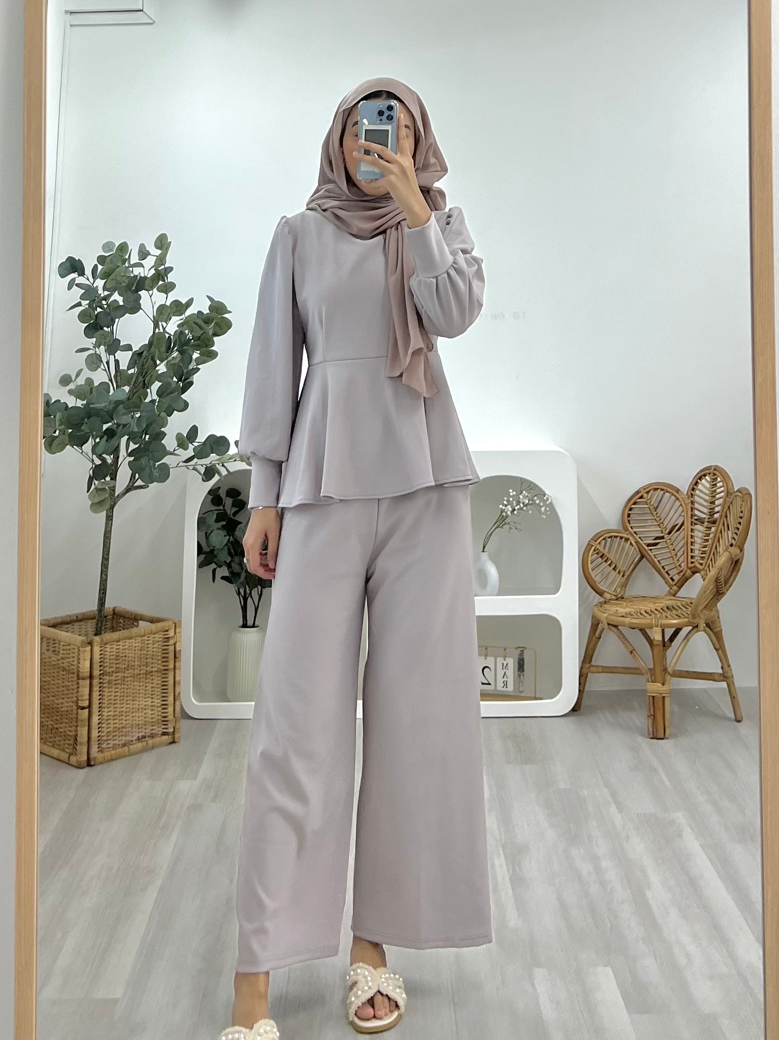 Plain Lara Pants Set