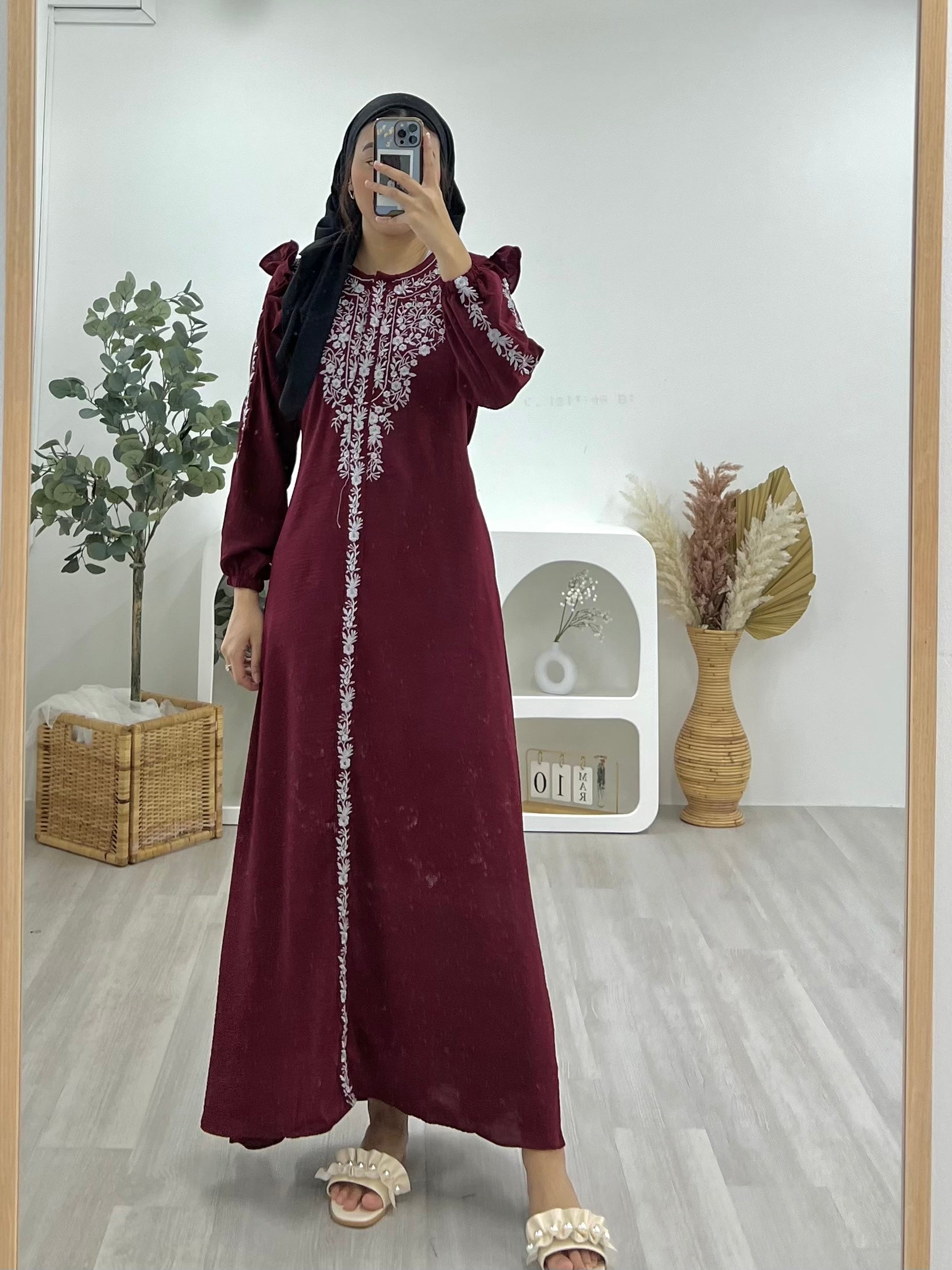 Chest Embroidered Abaya