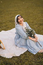 Load image into Gallery viewer, Angel Eyelet Dress DustyBlue
