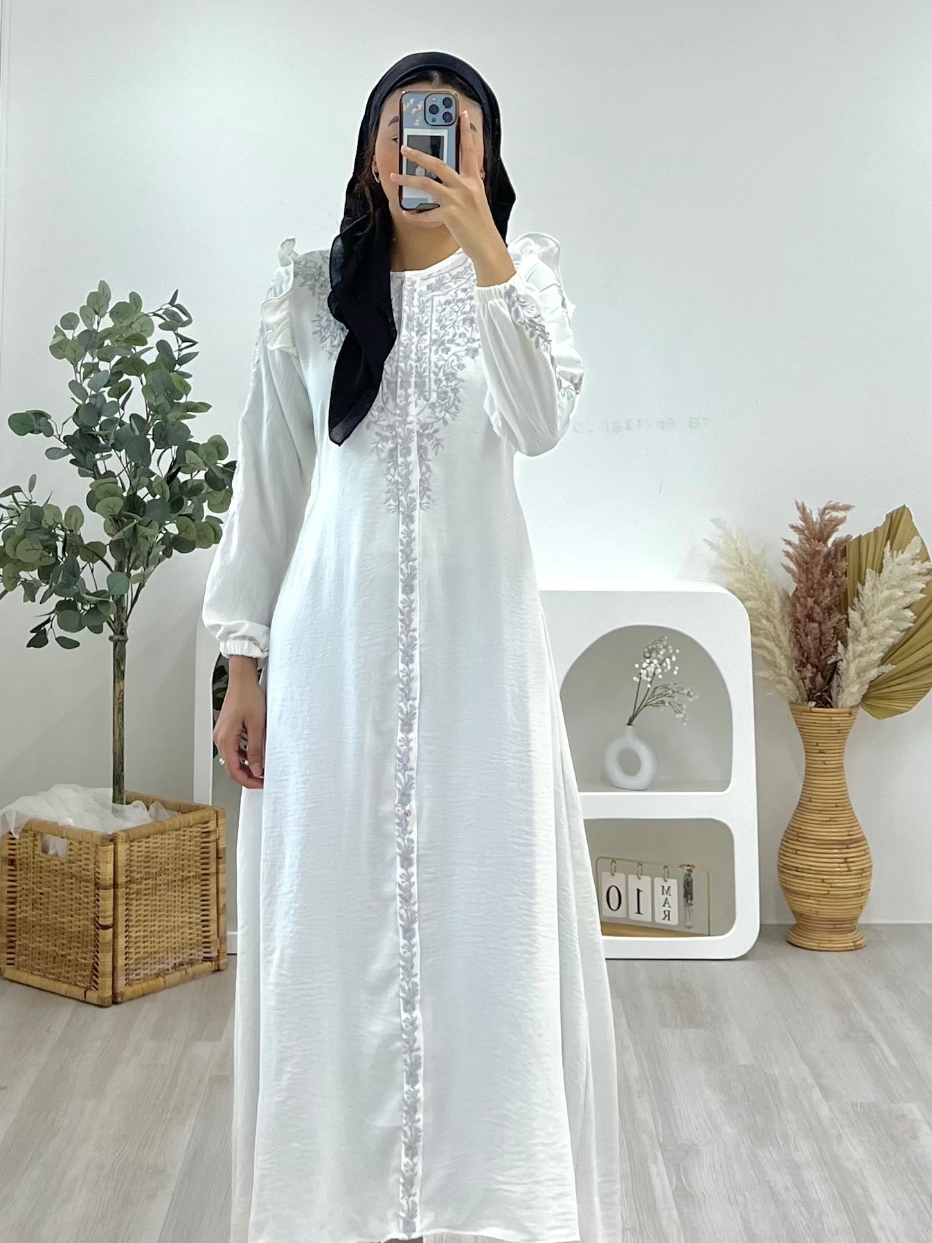 Chest Embroidered Abaya