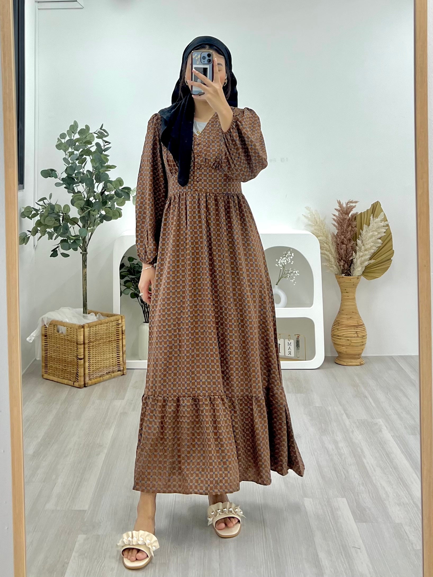 Milkmaid Checkered Maxi Dress MCMD