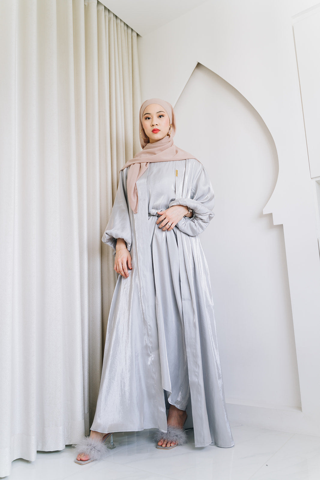 Fairy Abaya Diamond Grey