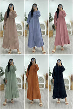 Load image into Gallery viewer, Pleated Lace Collar Maxi Dress PLMD

