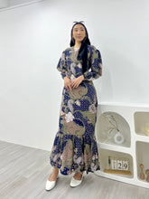 Load image into Gallery viewer, Batik Square Neck Ruffle Dress - Haliasa